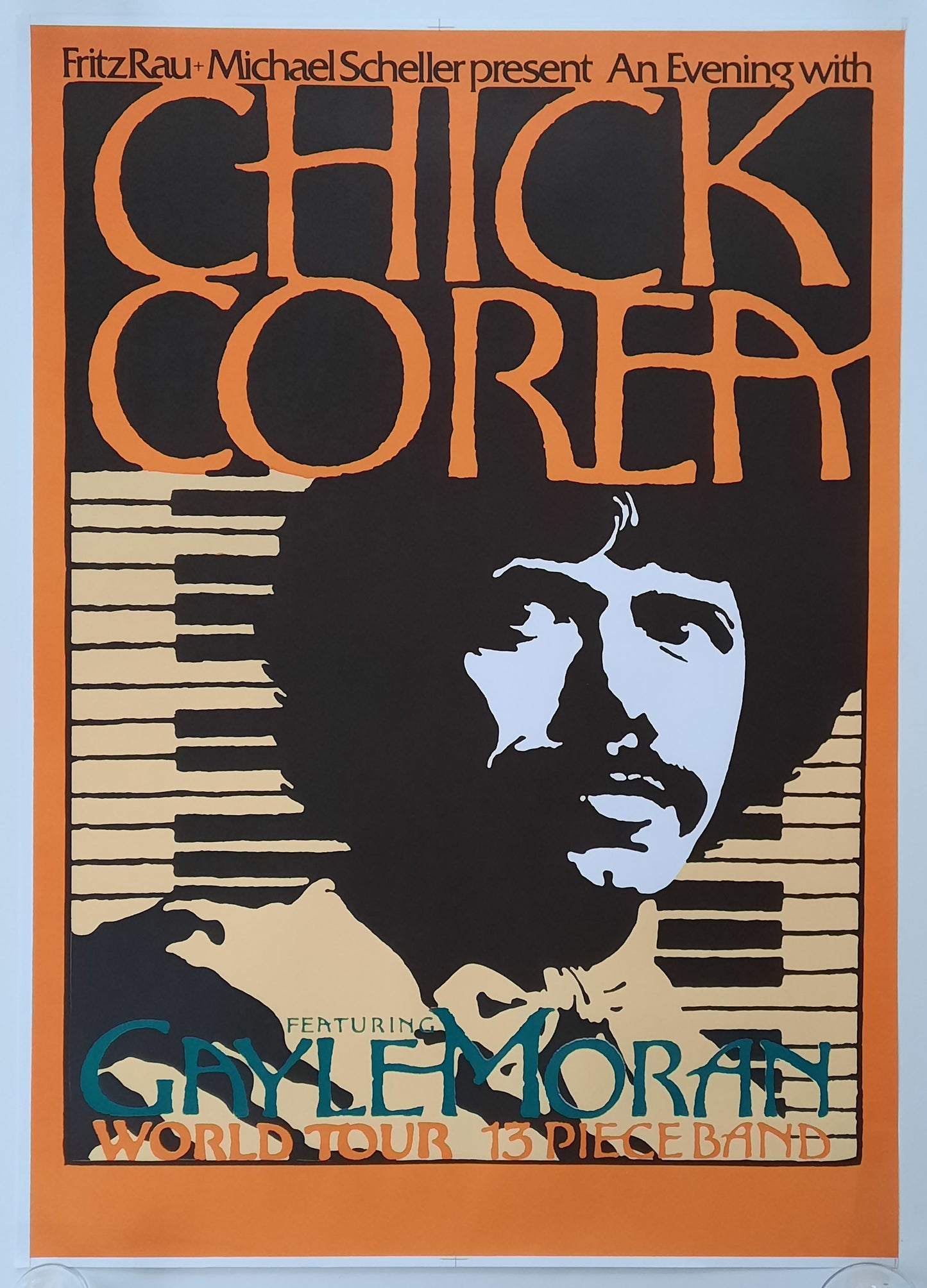 CHICK COREA 1978 Concert Poster by Kieser ORIGINAL