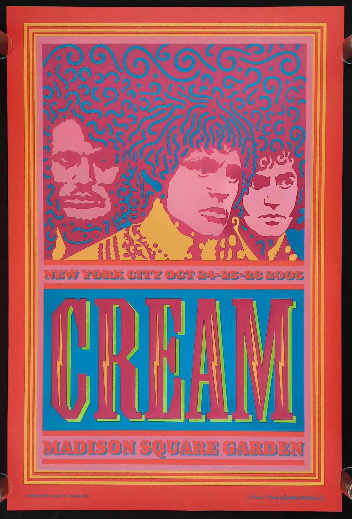 CREAM 2005 Reunion New York Concert Poster 24 x 36 limited 1267/3000 Hamersveld