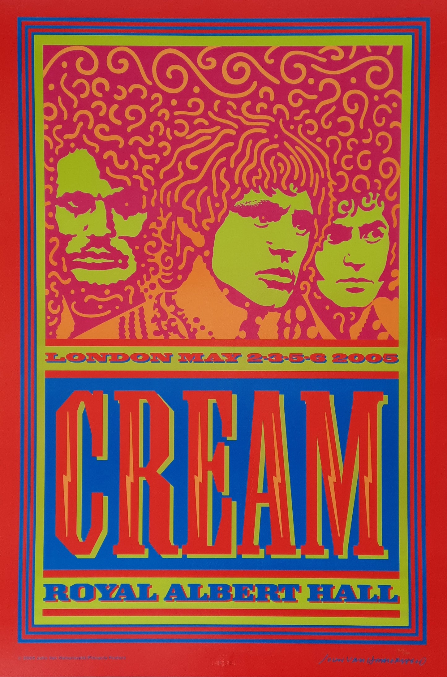 CREAM 2005 Reunion London Concert Poster 24 x 36 limited 340/500 Hamersveld