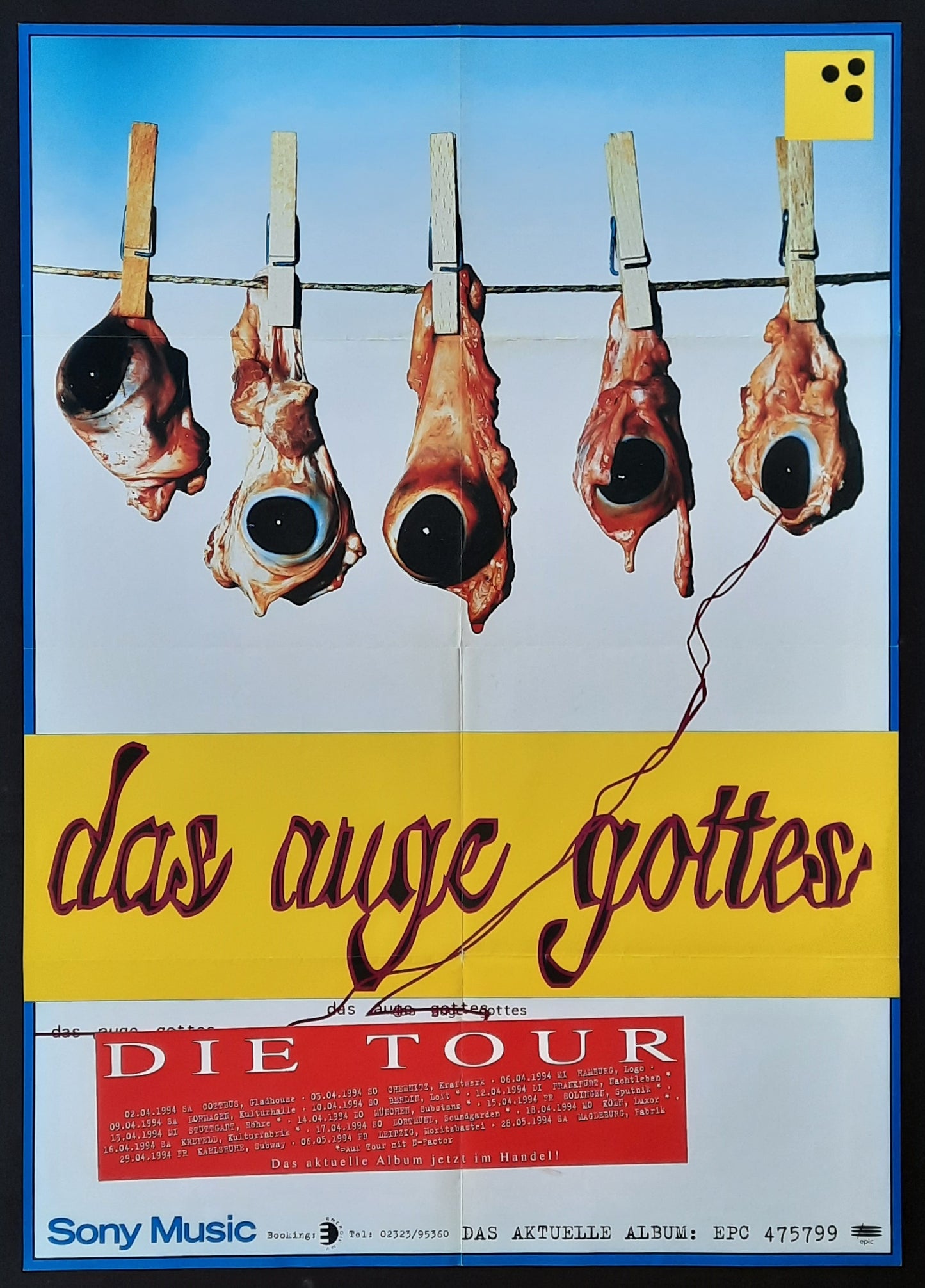 DAS AUGE GOTTES Original Concert Poster 1994 Germany