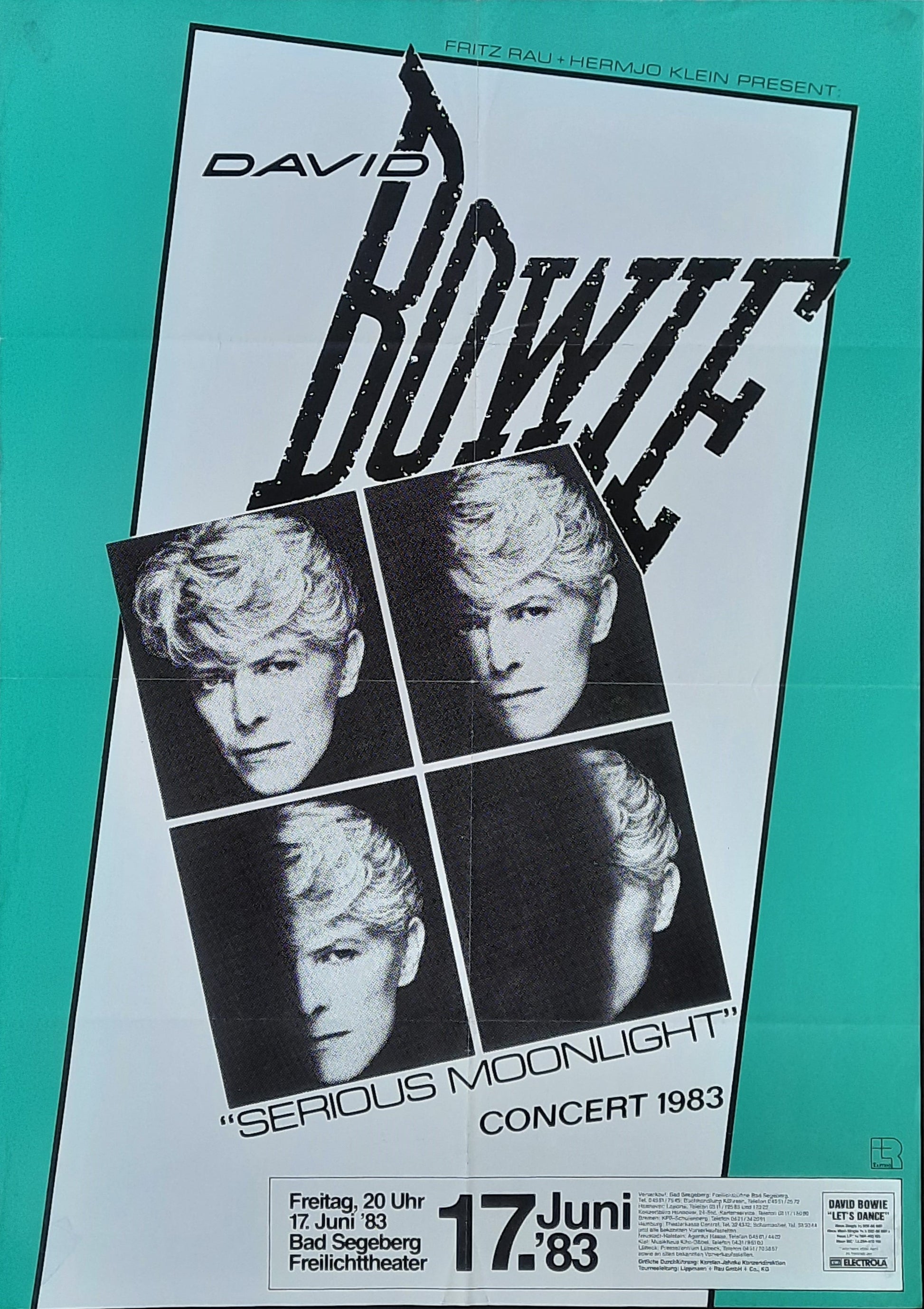 DAVID BOWIE Original Concert Poster June 17, 1983 Bad Segeberg Germany 1
