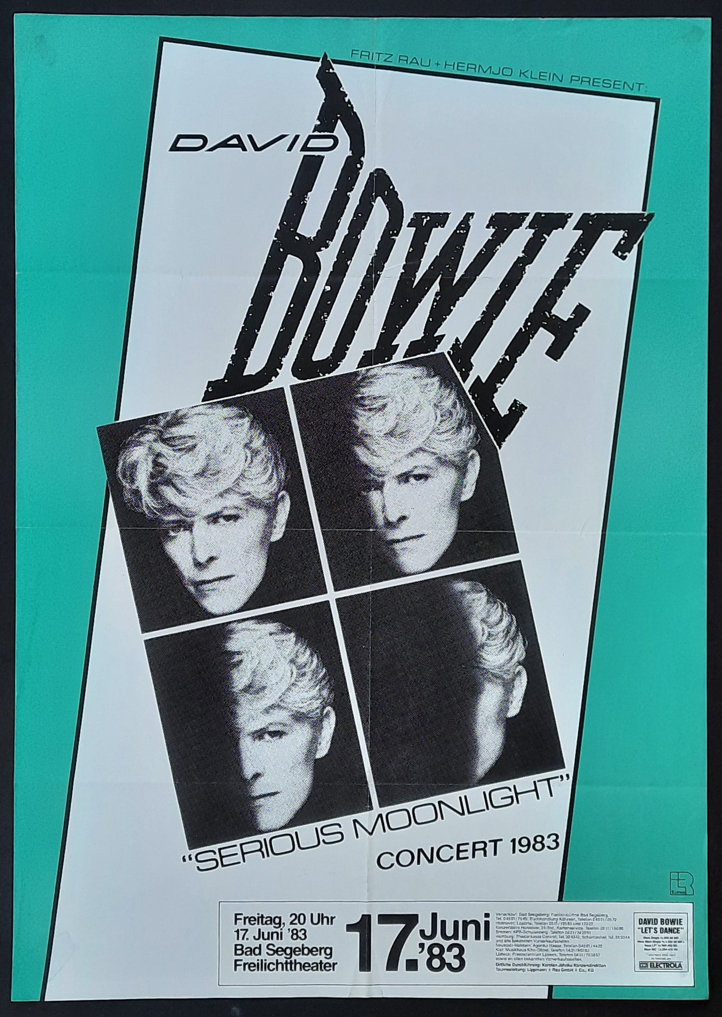 DAVID BOWIE Original Concert Poster June 17, 1983 Bad Segeberg Germany 1