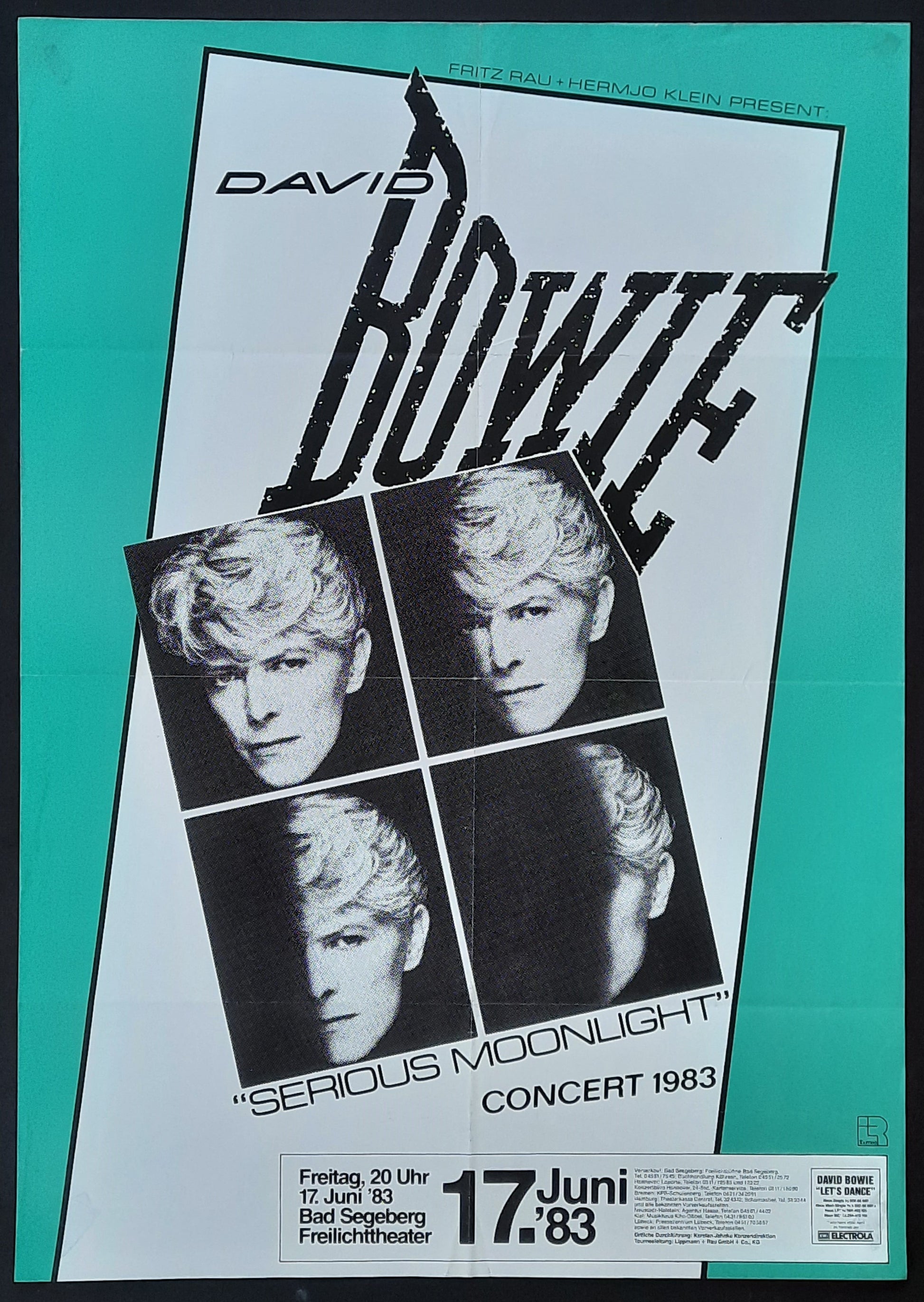 DAVID BOWIE Original Concert Poster June 17, 1983 Bad Segeberg Germany 1