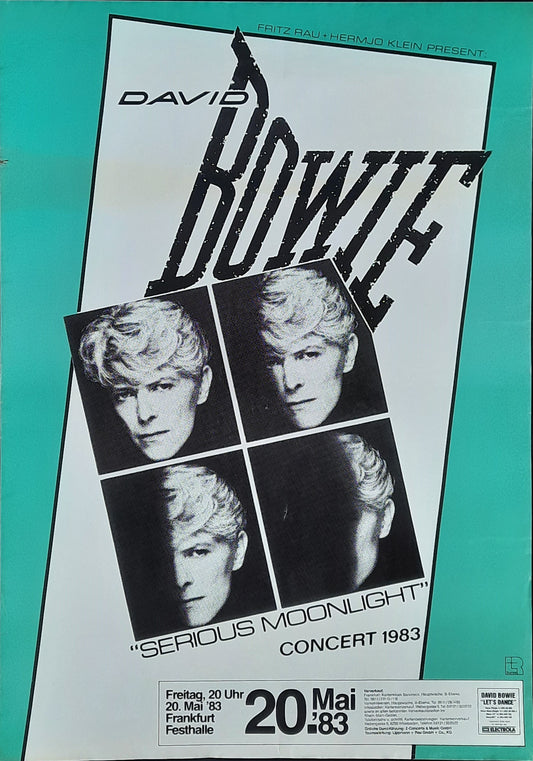 DAVID BOWIE Original Concert Poster May 20, 1983 Frankfurt Germany 1