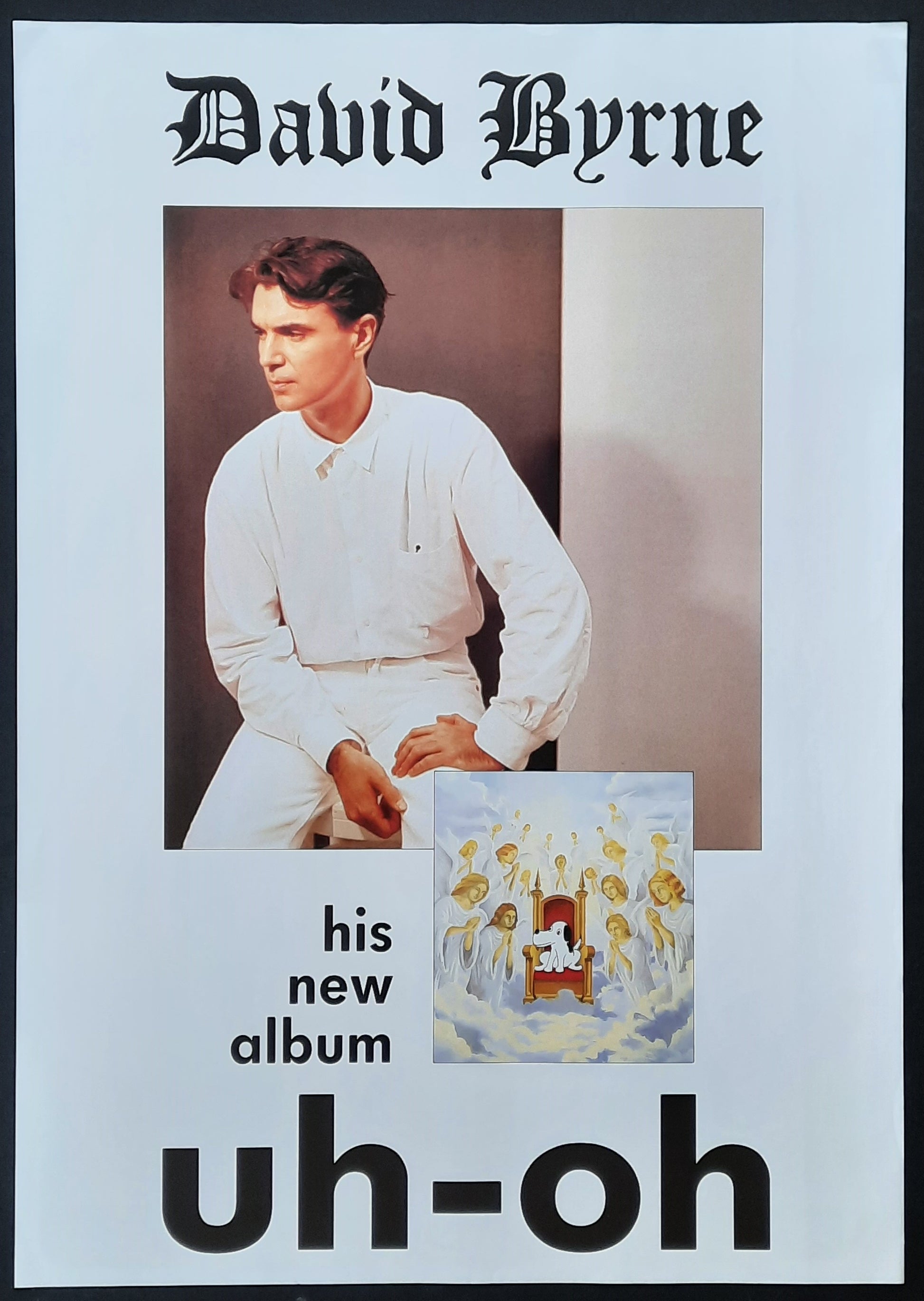 DAVID BYRNE Original Promotion Poster - 1992 Album UH-OH