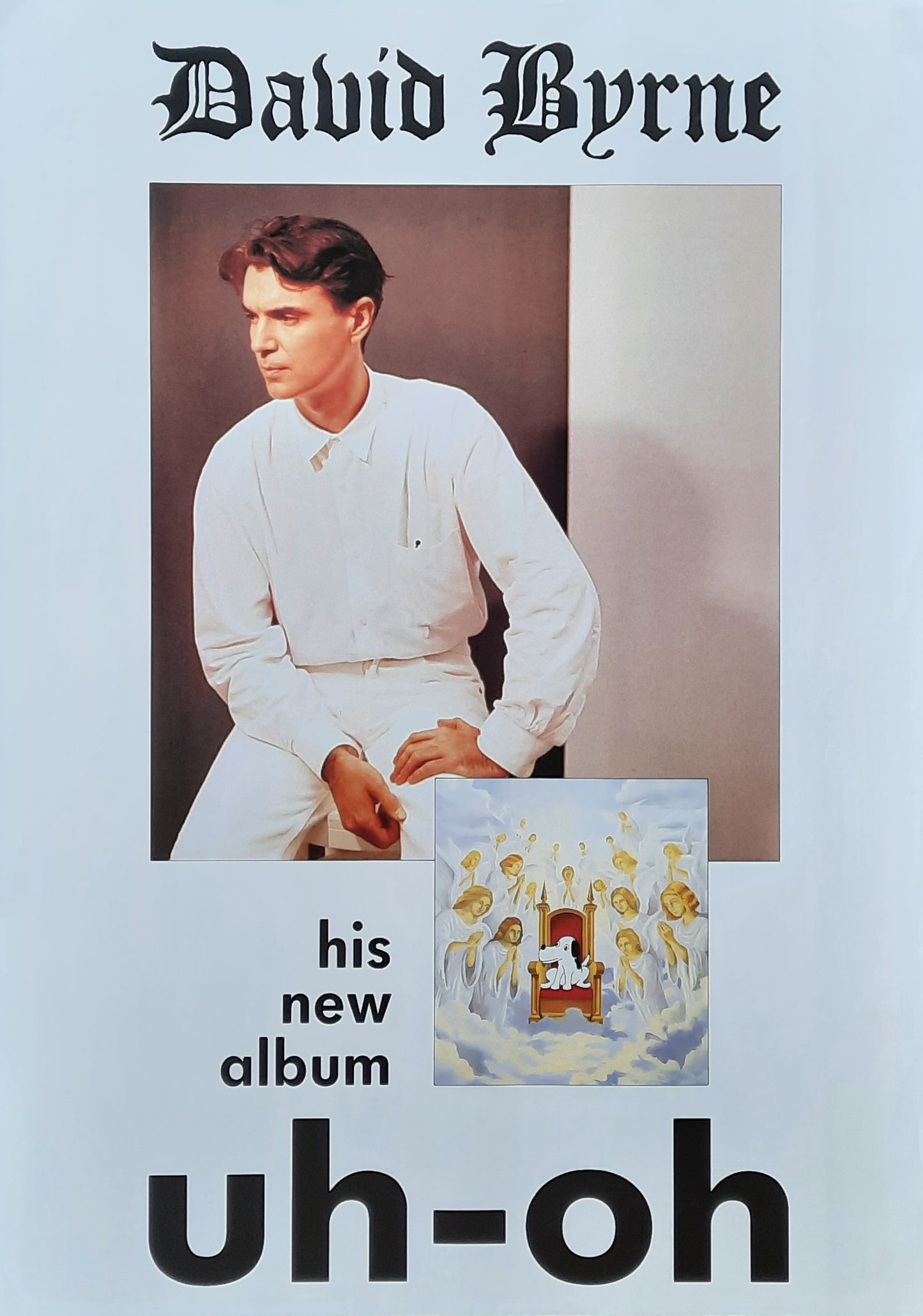 DAVID BYRNE Original Promotion Poster - 1992 Album UH-OH