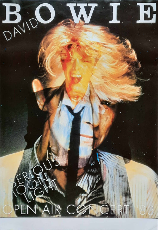 DAVID BOWIE Original Concert Poster - 1983 Tour "Serious Moonlight"