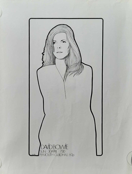 DAVID BOWIE Original Concert Poster April 30, 1972 Plymouth 1st print!