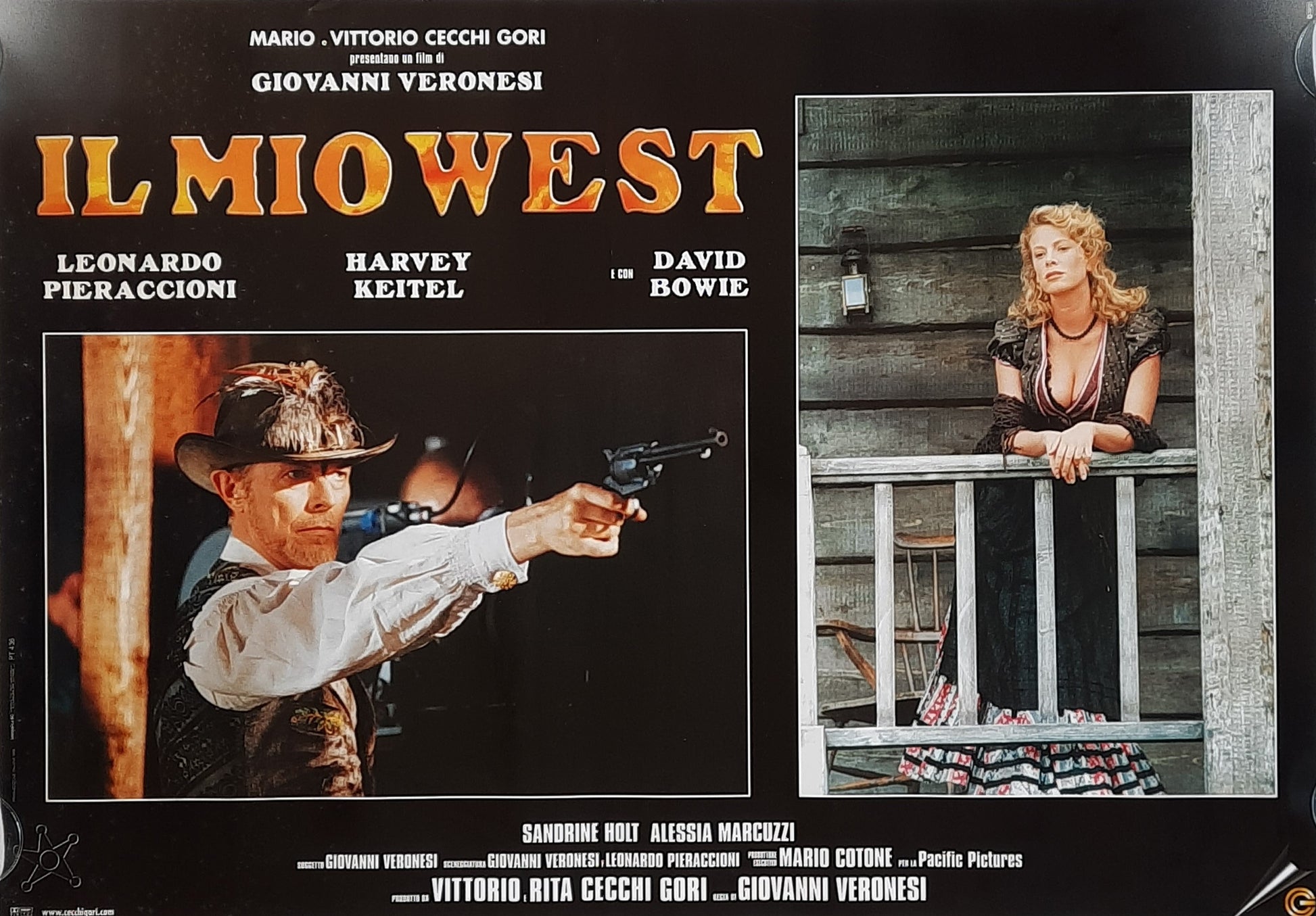 DAVID BOWIE Original Movie Promotion Poster 1998 "My West" Italian