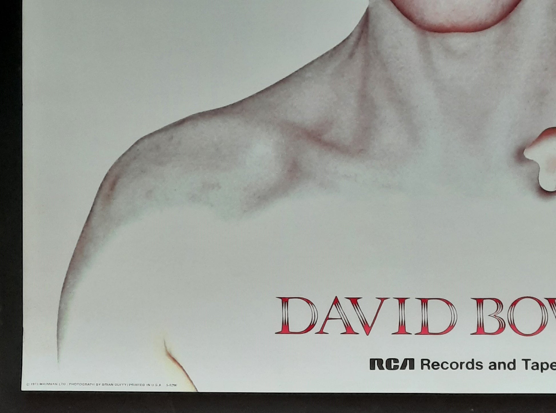 DAVID BOWIE Original Promotion Poster - 1973 Album "Aladdin Sane" by DUFFY 2