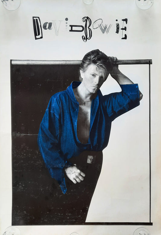 DAVID BOWIE Original Promotion Poster - 1987 Album "Never Let Me Down" - Era