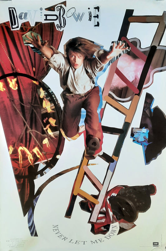 DAVID BOWIE Original Promotion Poster - 1987 Album "Never Let me Down"