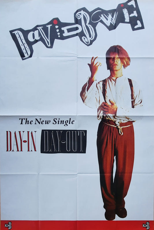 DAVID BOWIE Original Promotion Poster - 1987 Single "Day In Day Out" SUBWAY POSTER