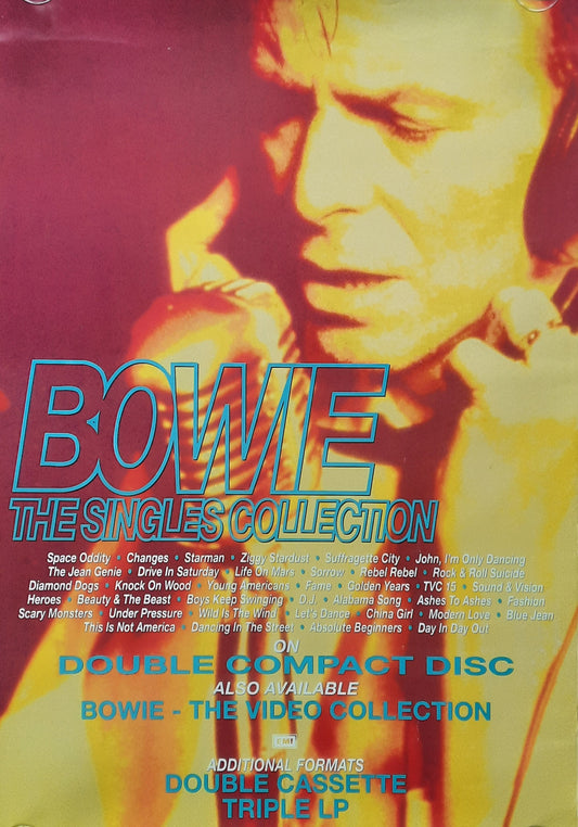 DAVID BOWIE Original Promotion Poster - 1993 Album "Single Collection"