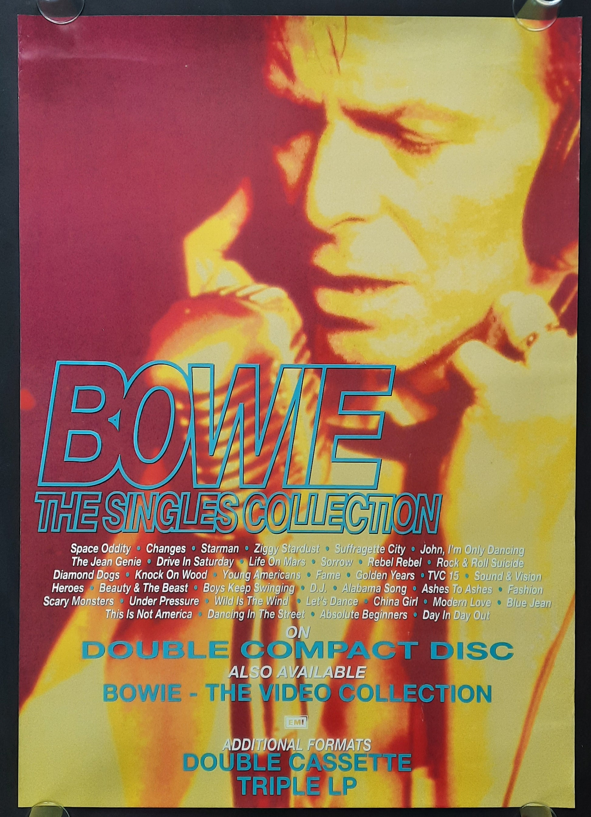 DAVID BOWIE Original Promotion Poster - 1993 Album "Single Collection" 1