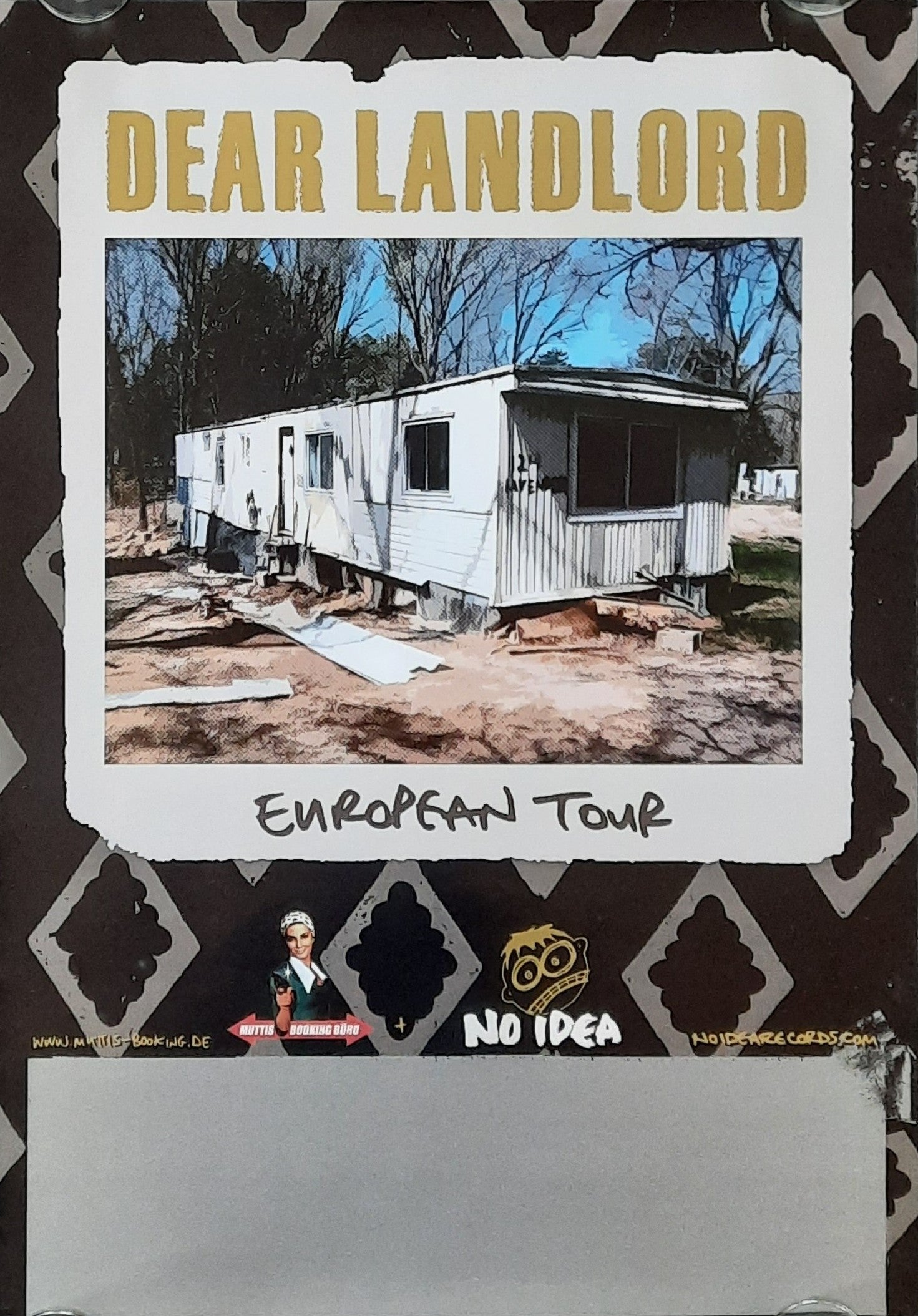 DEAR LANDLORD Original Concert Poster 2009 European Tour 42x59d (9)