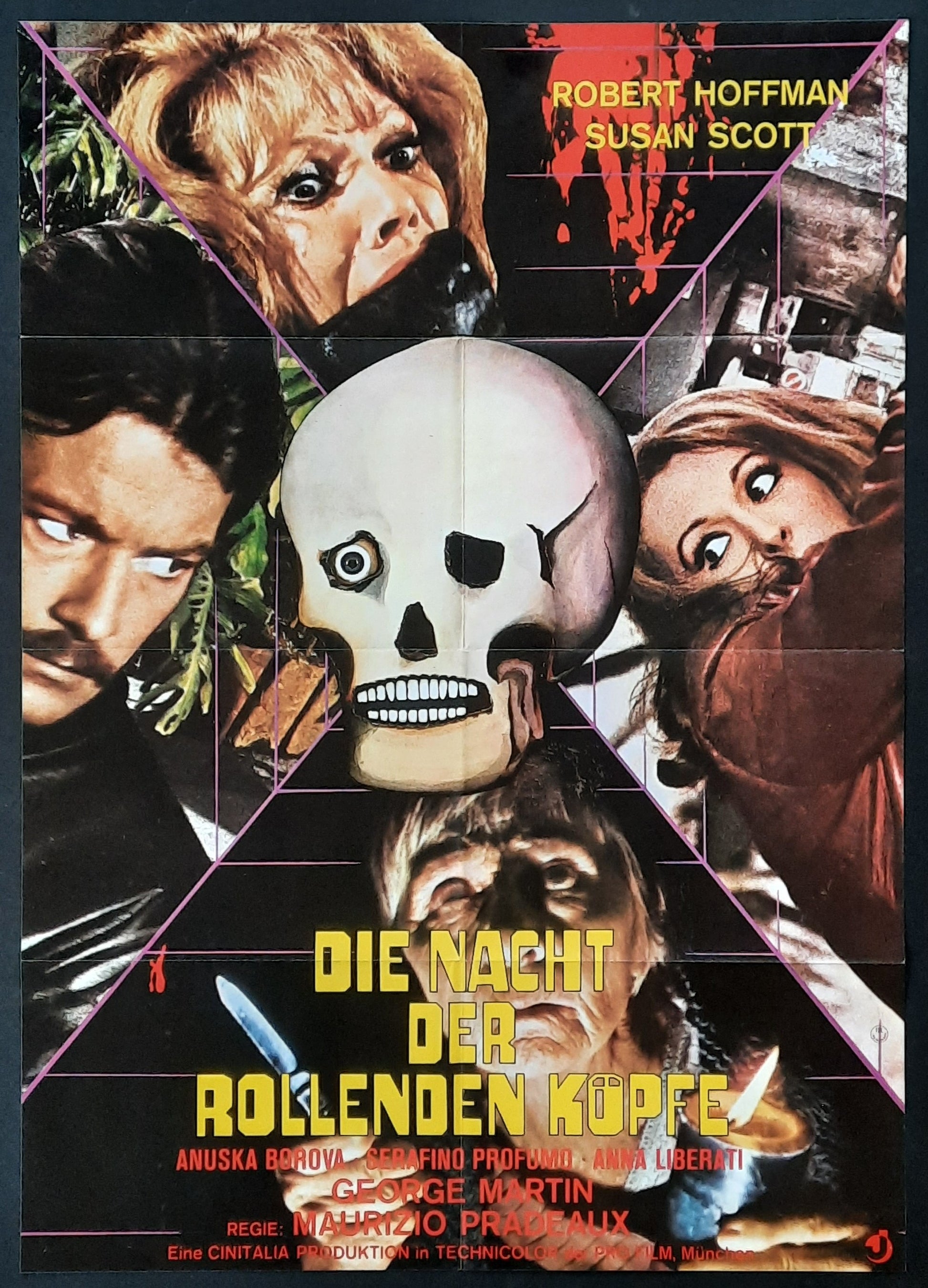 DEATH CARRIES A CANE Original Movie Poster 1973 Robert Hoffman Susan Scott Germany