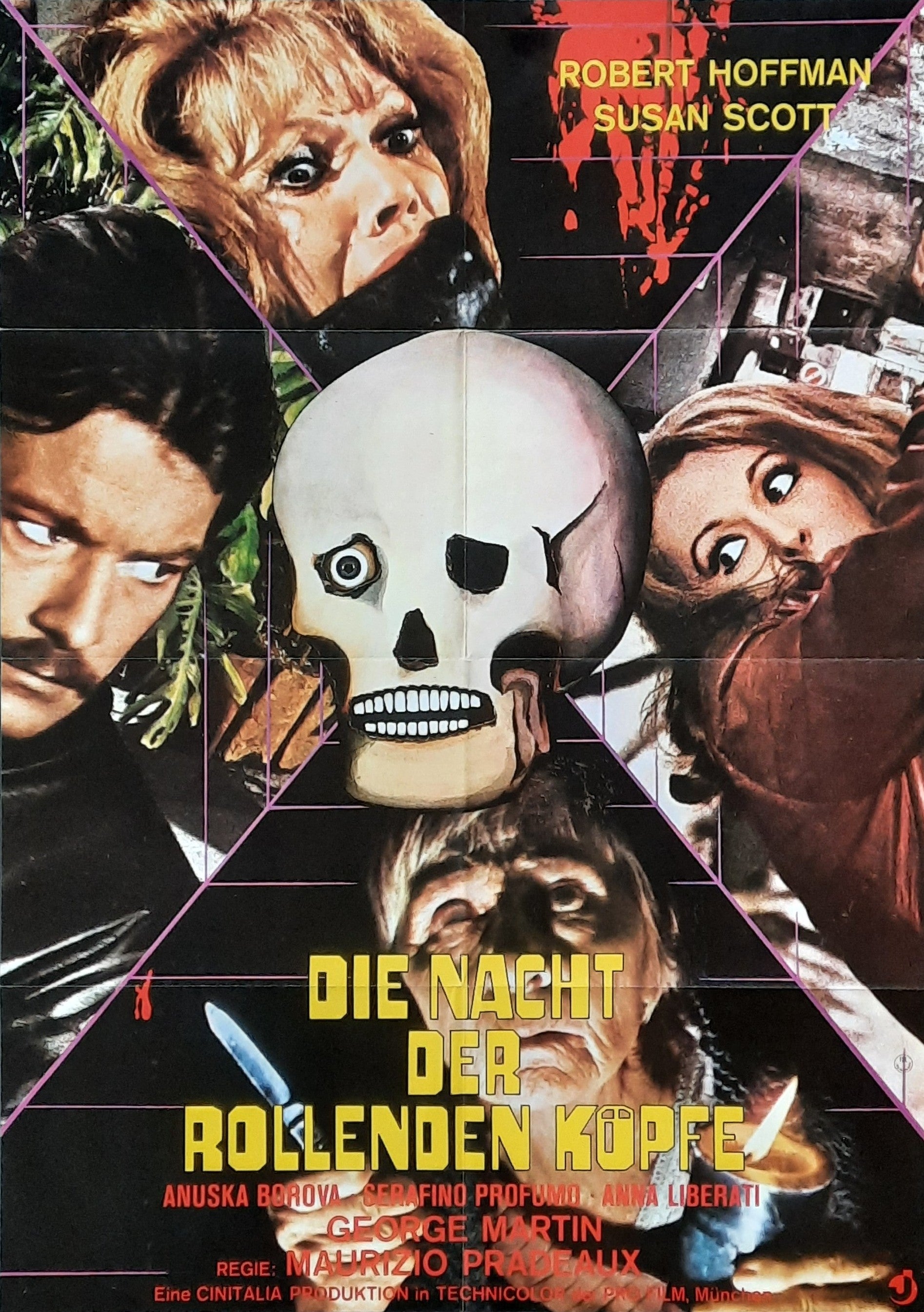 DEATH CARRIES A CANE Original Movie Poster 1973 Robert Hoffman Susan Scott Germany