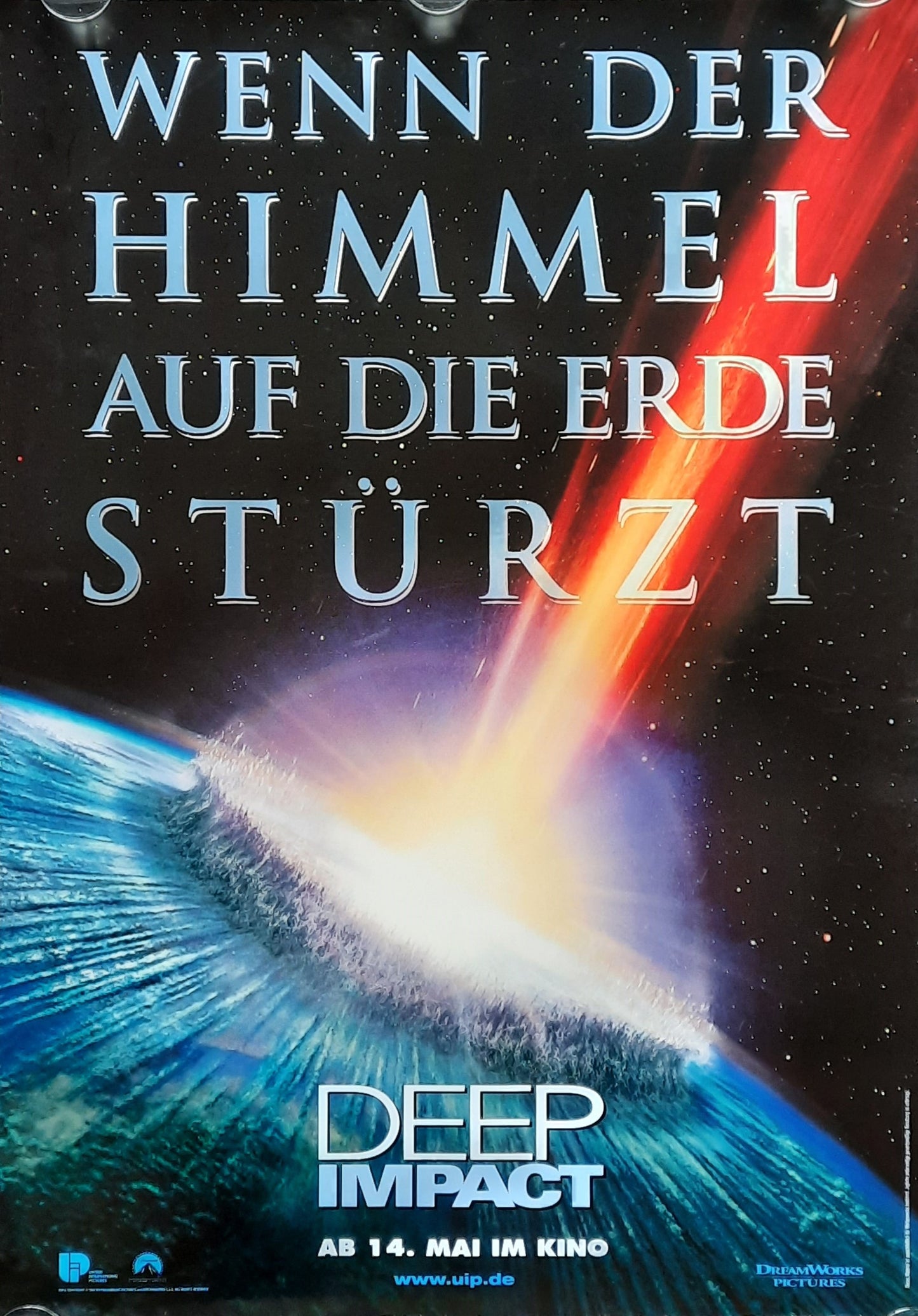 DEEP IMPACT Original Movie Poster 1998 Robert Duvall German 1-Sheet TEASER ROLLED