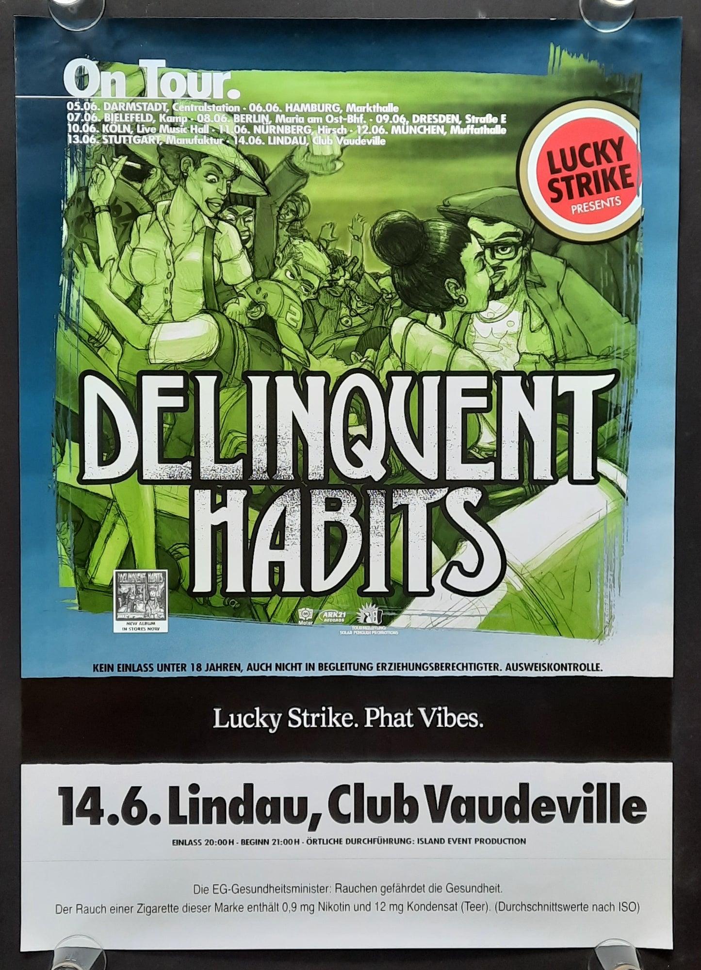 DELIQUENT HABITS Original Concert Poster 2001 Lindau Germany