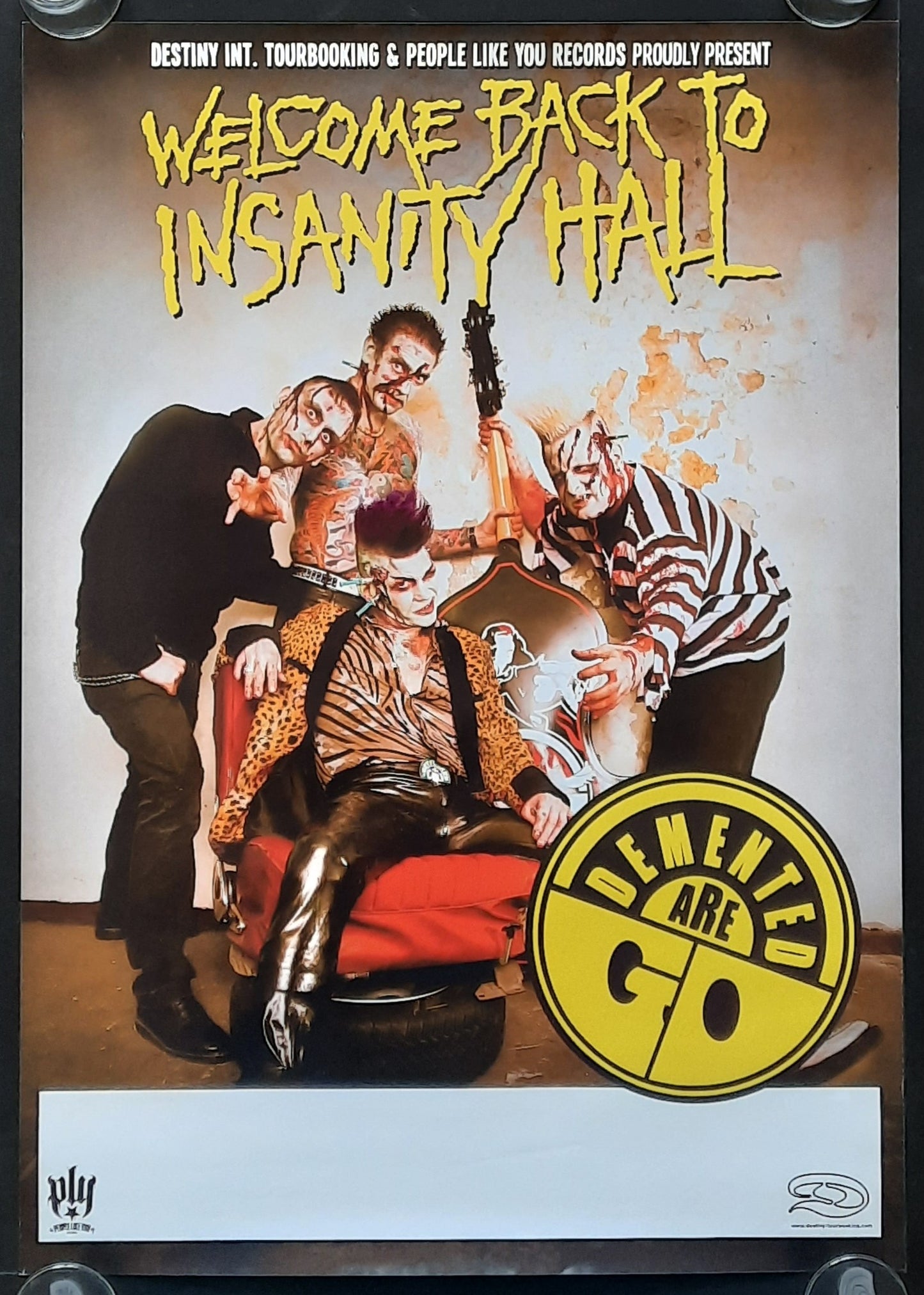DEMENTED ARE GO Original Concert Poster 2012 Europe A2