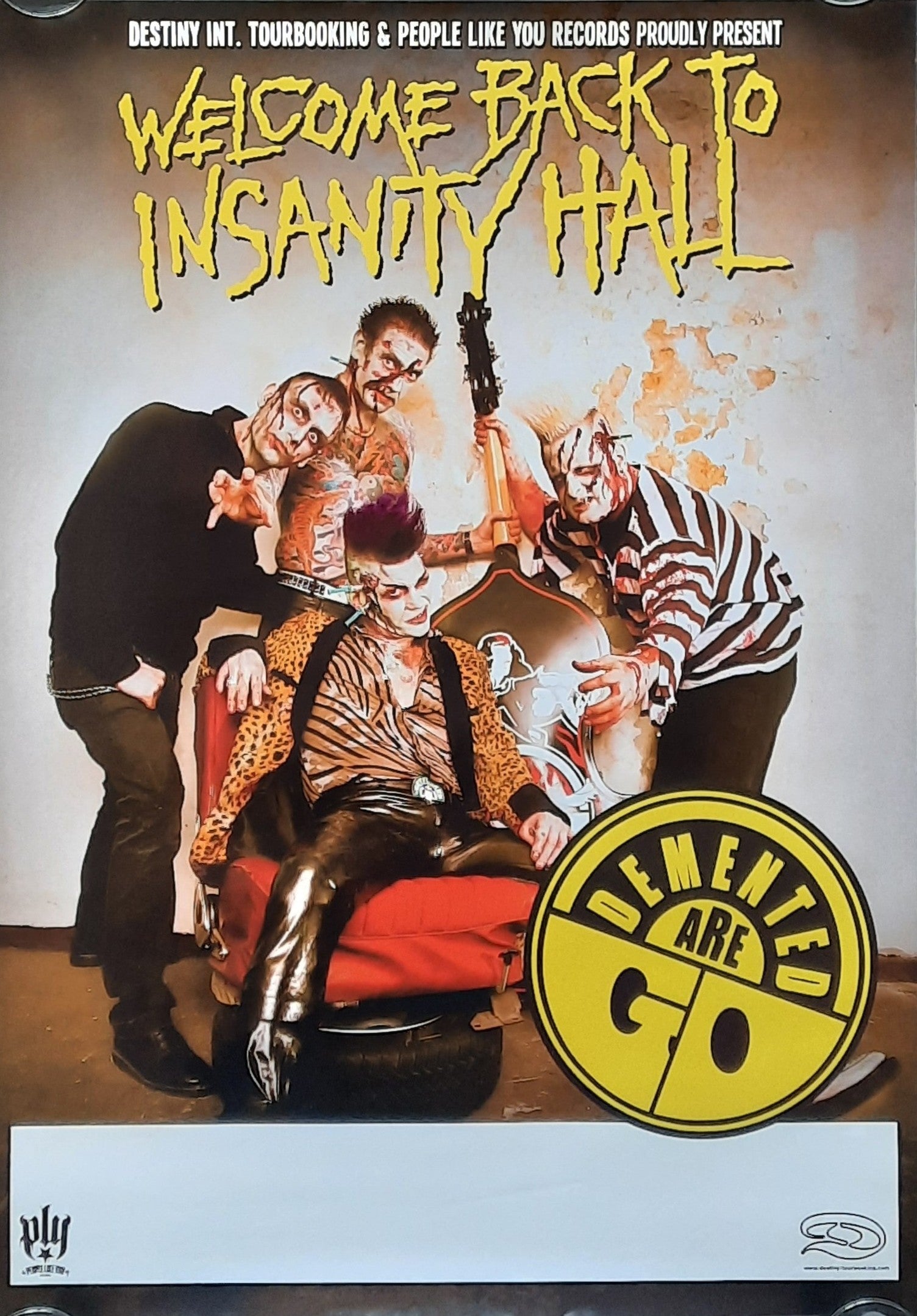 DEMENTED ARE GO Original Concert Poster 2012 Europe A2