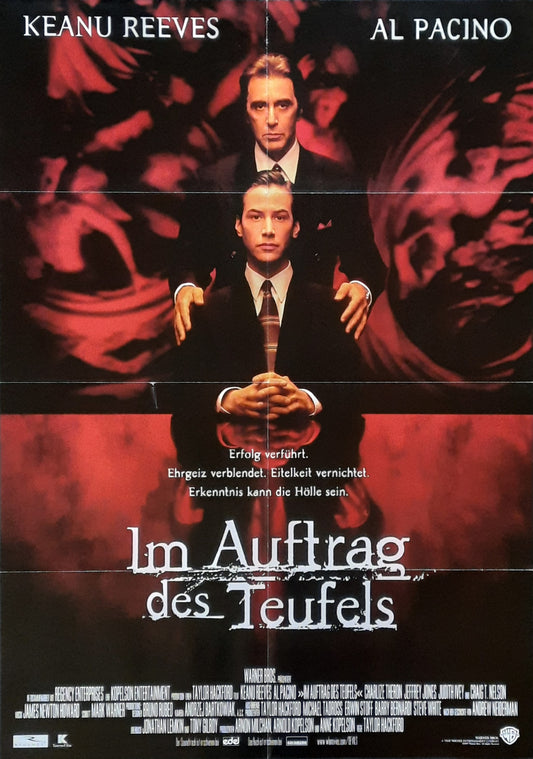 DEVIL'S ADVOCATE Original Movie Poster 1997 Keanu Reeves Al Pacino