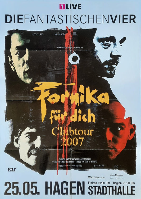 DIE FANTASTISCHEN VIER Original Concert Poster May 25, 2007 Hagen Germany