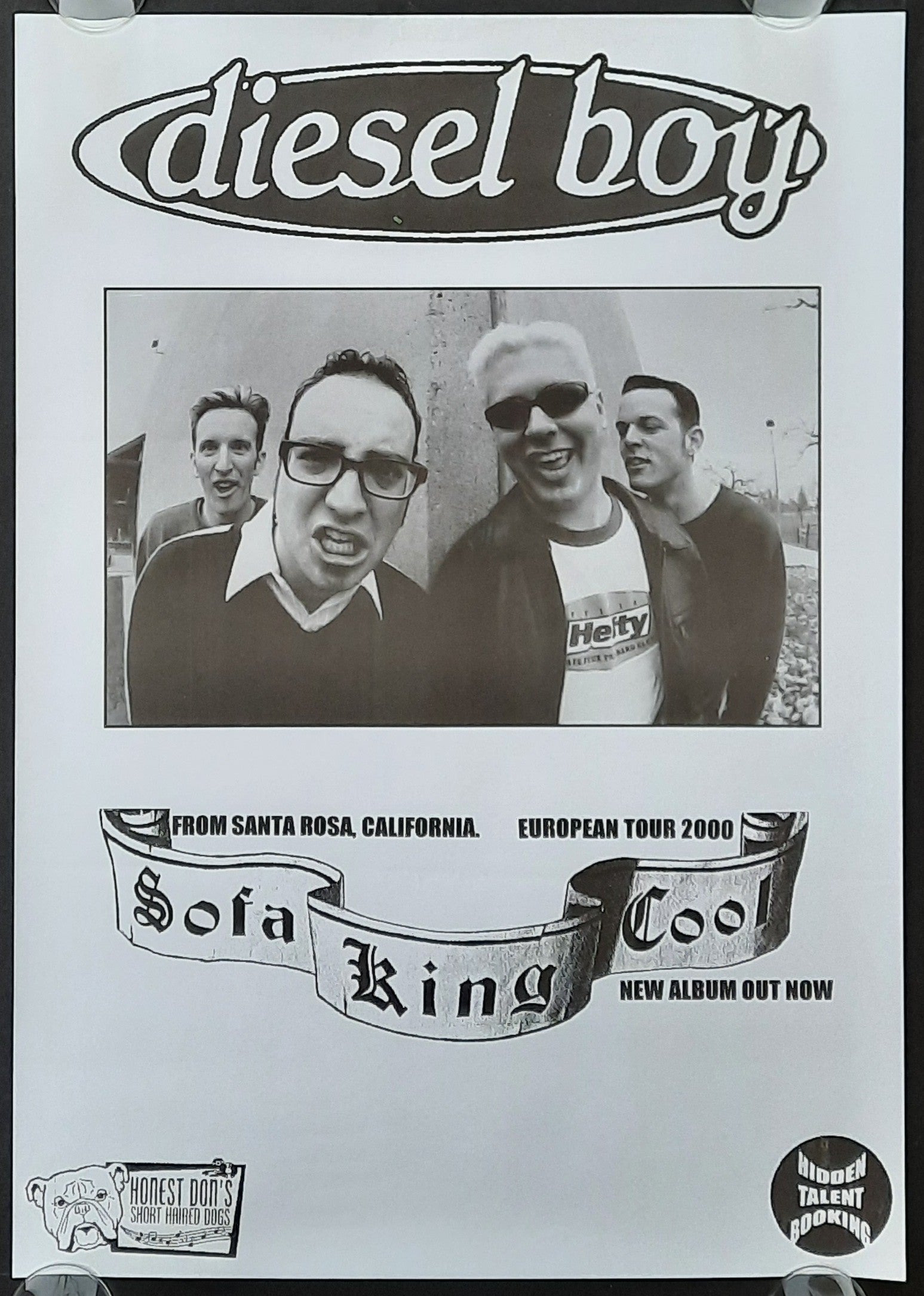 DIESEL BOY Original Concert Poster 2000 Sofa King Cool Tour 42x59d (12)