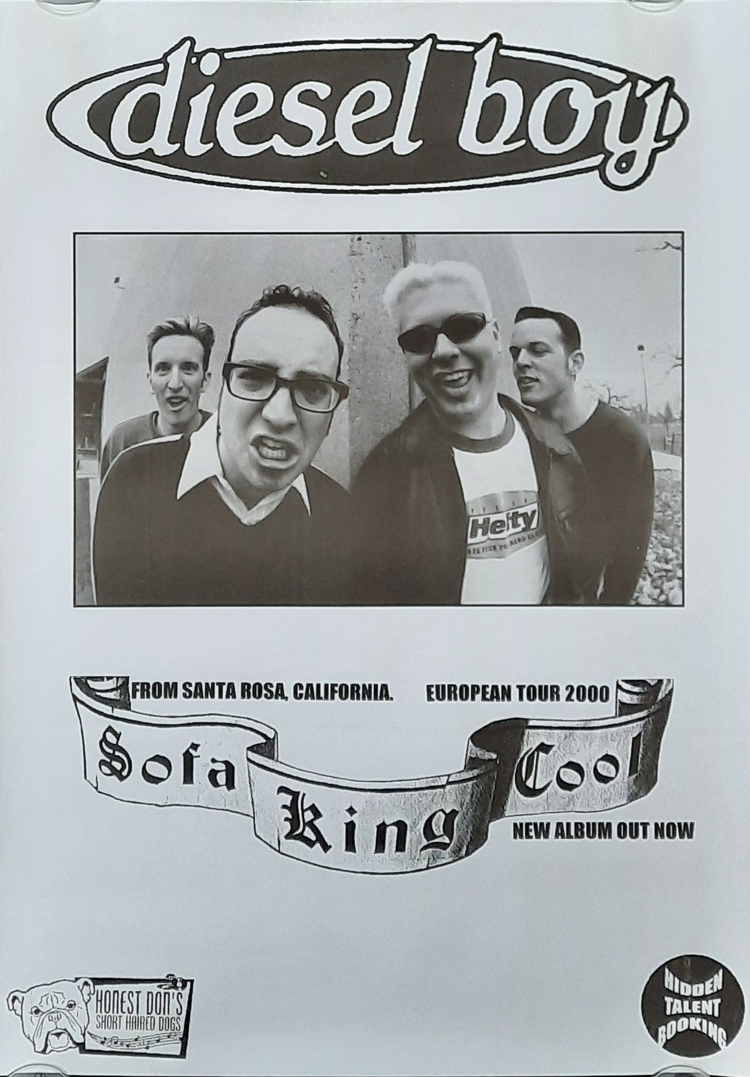 DIESEL BOY Original Concert Poster 2000 Sofa King Cool Tour 42x59d (12)