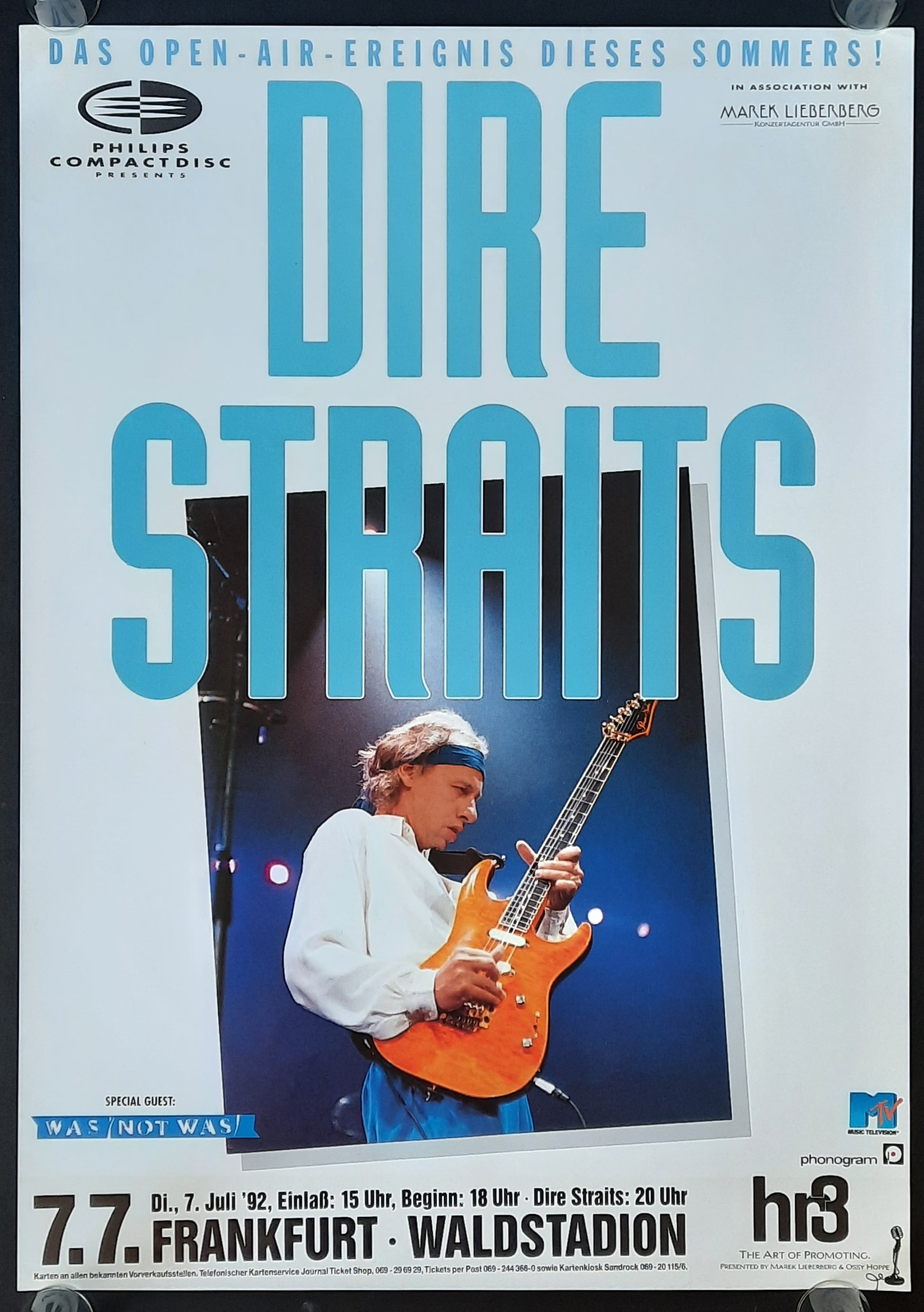 DIRE STRAITS Original Concert Poster July 7, 1992 Frankfurt Germany 1