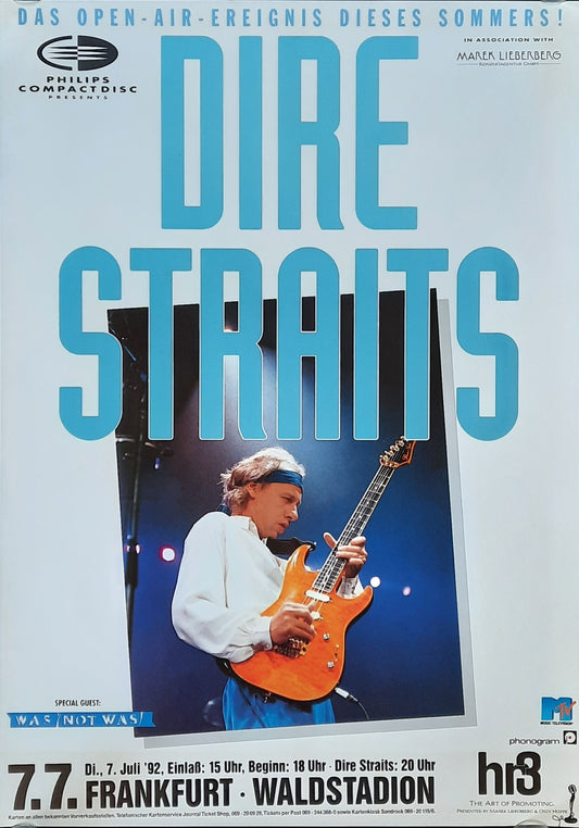 DIRE STRAITS Original Concert Poster July 7, 1992 Frankfurt Germany 1