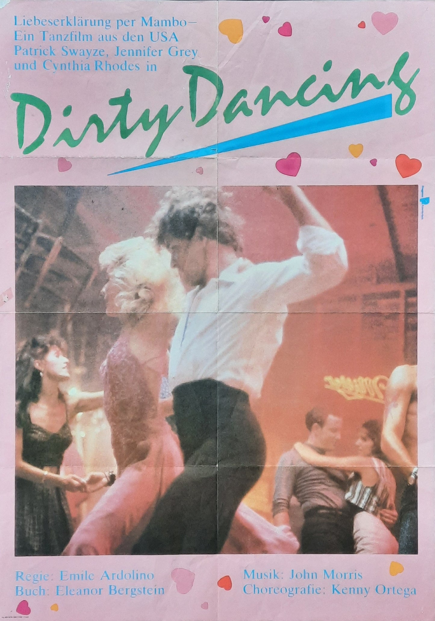 DIRTY DANCING Original Movie Poster 1983 Patrck Swayze Jennifer Grey German 1-Sheet
