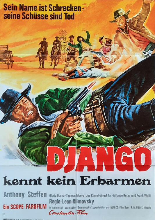DJANGO - A FEW DOLLARS FOR DJANGO Original Movie Poster 1966 Anthony Steffen German 1 Sheet-Poster