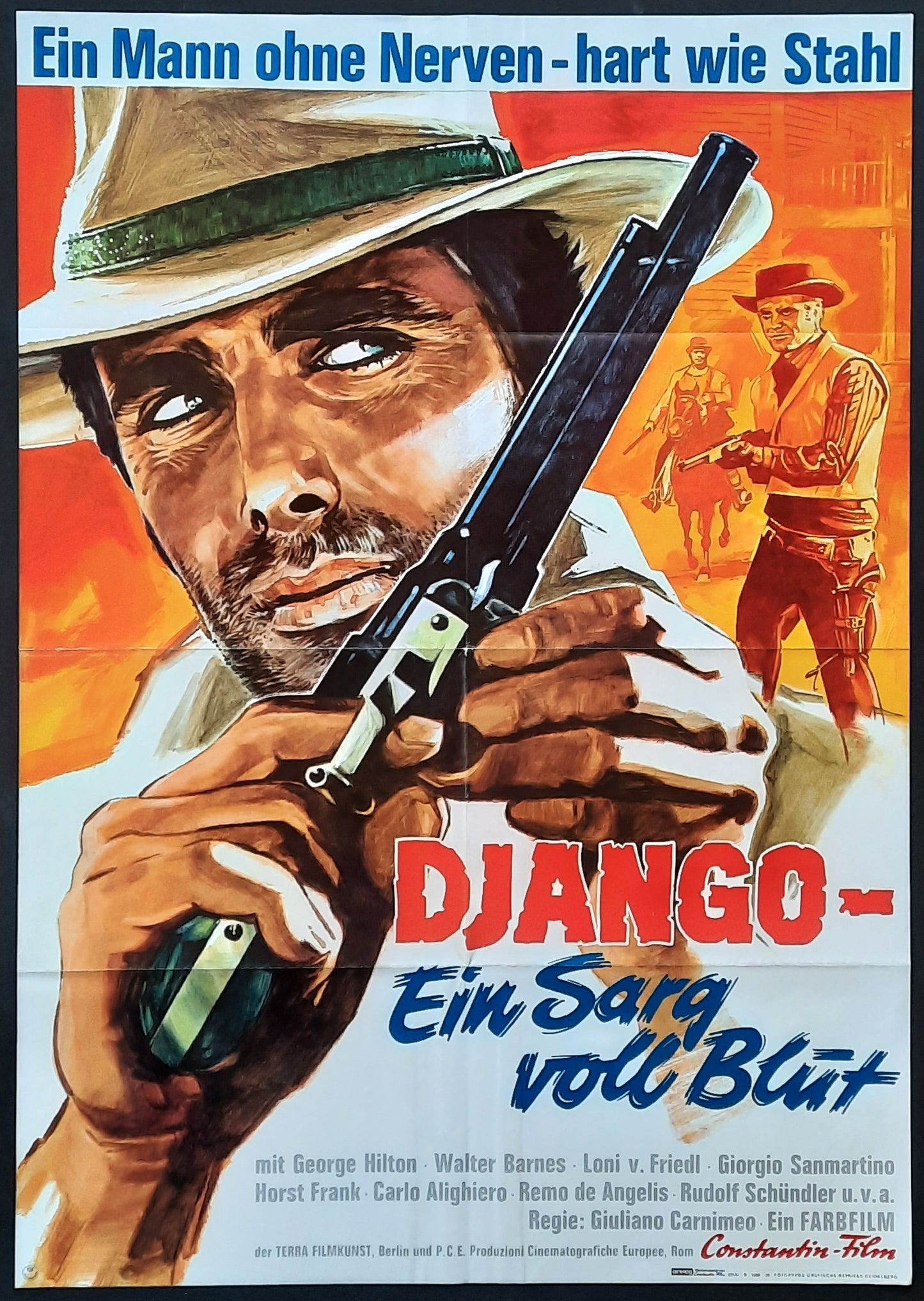 DJANGO - A MOMENT TO KILL Original Movie Poster 1968 George Hilton Germ