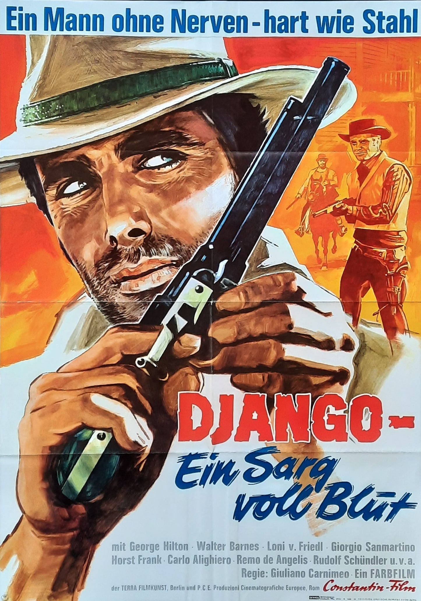 DJANGO - A MOMENT TO KILL Original Movie Poster 1968 George Hilton Germ