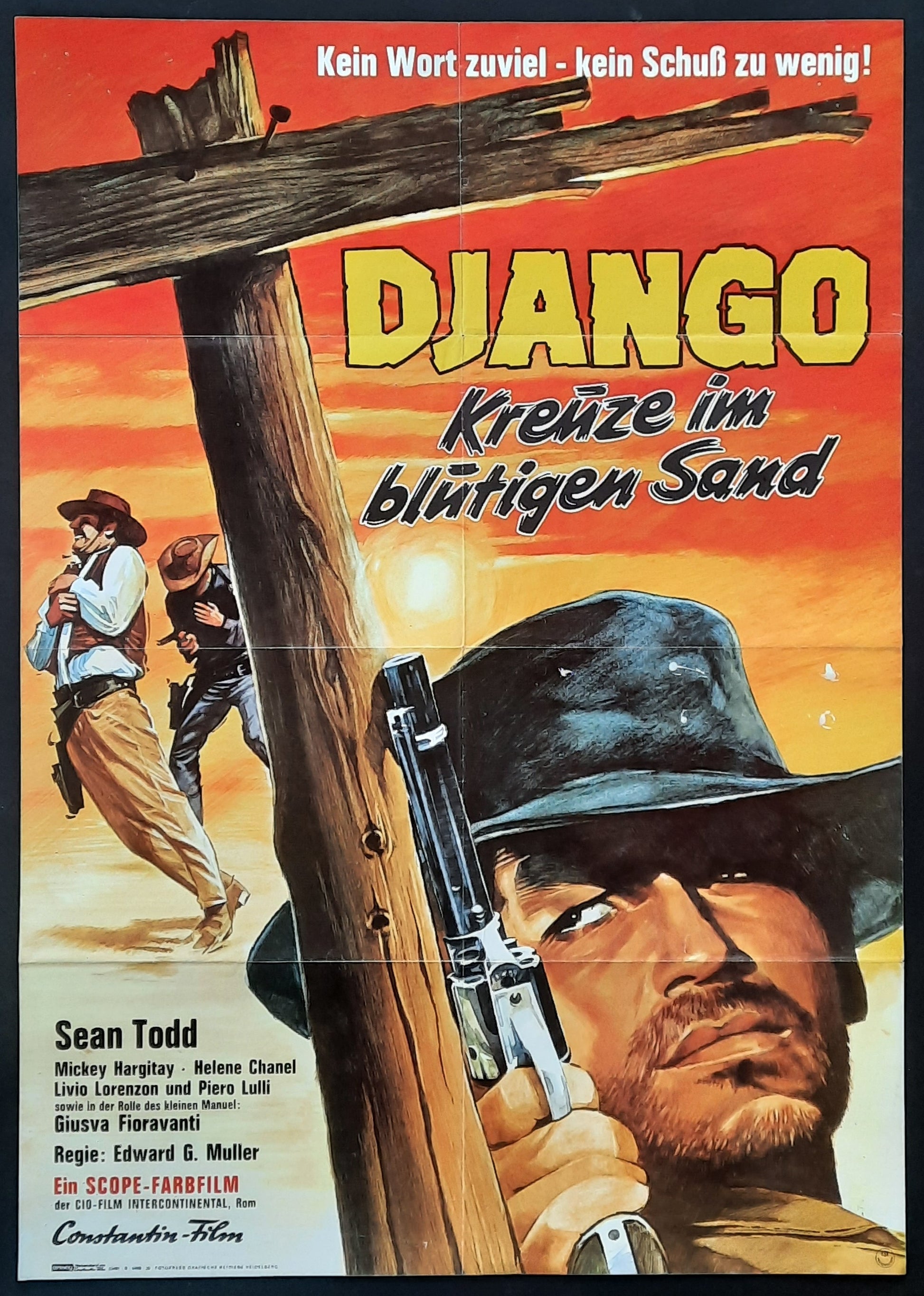DJANGO - CJAMANGO Original Movie Poster 1967 Sean Todd German 1 Sheet-Poster