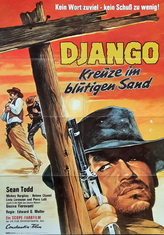 DJANGO - CJAMANGO Original Movie Poster 1967 Sean Todd German 1 Sheet-Poster