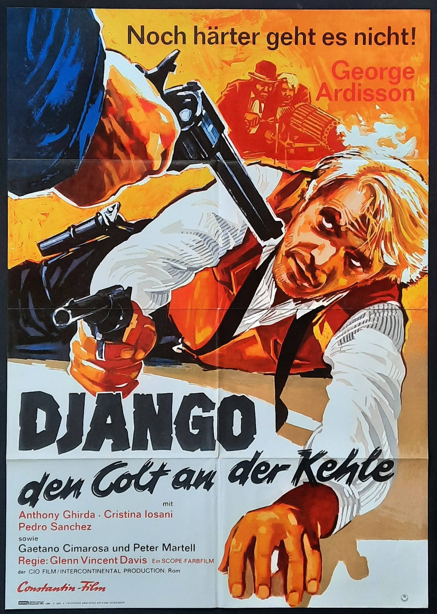 DJANGO - MAY GOD FORGIVE YOU... Original Movie Poster 1968 Anthony Ghirda