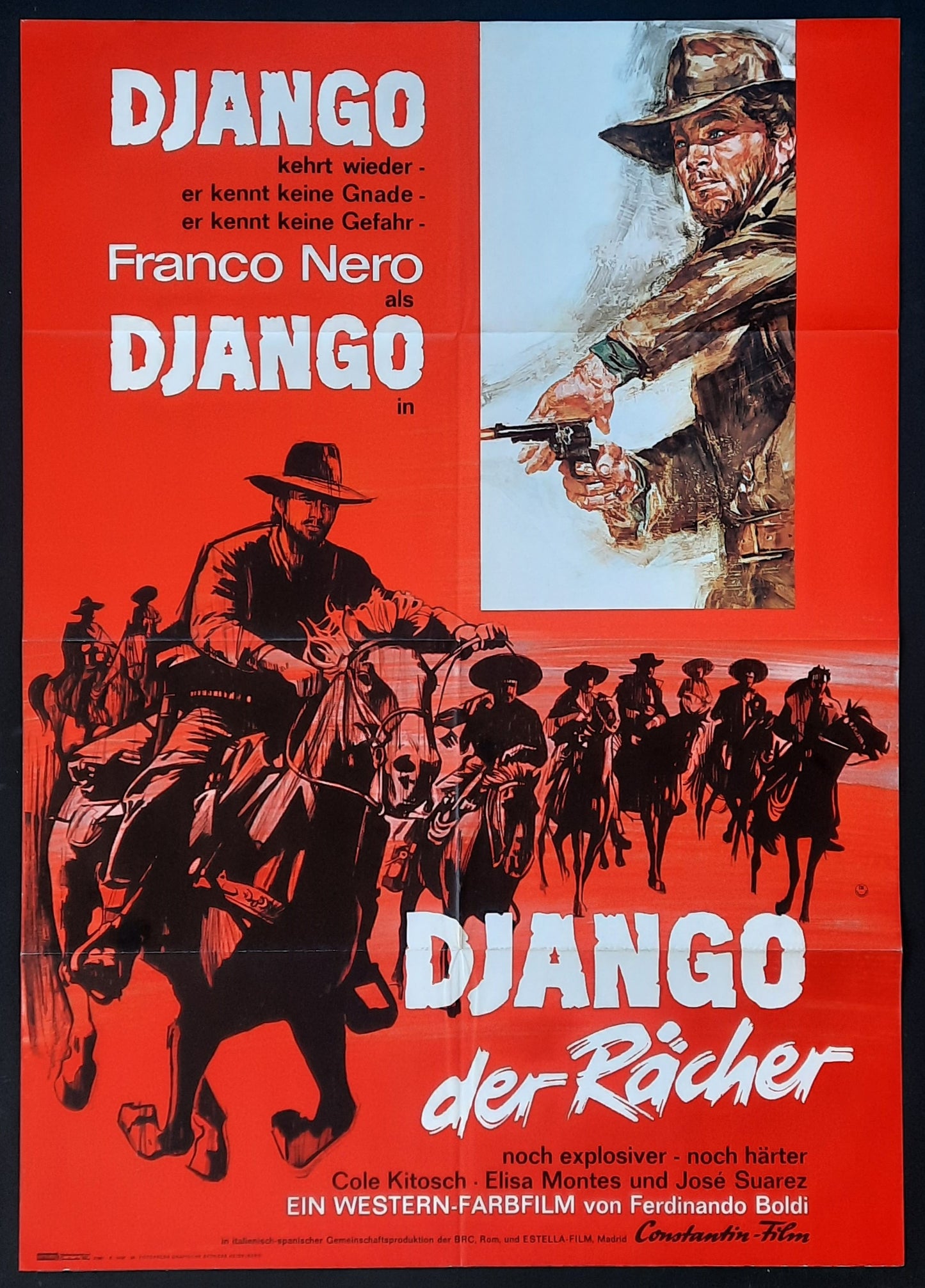 DJANGO THE AVENGER Original Movie Poster 1967 Granco Nero German 1 Sheet 1