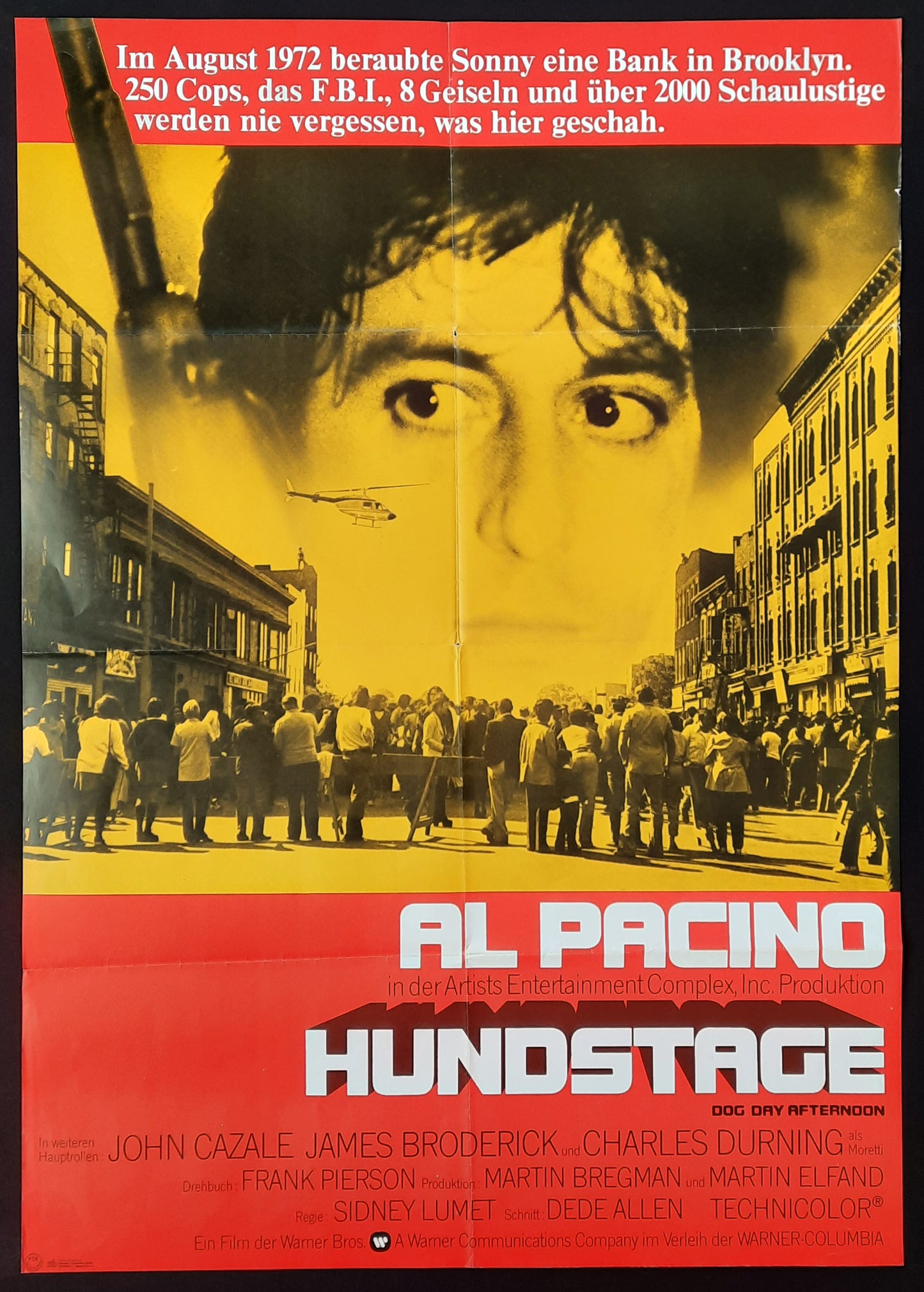 DOG DAY AFTERNOON Original Movie Poster 1976 Al Pacino German 1-Sheet 1