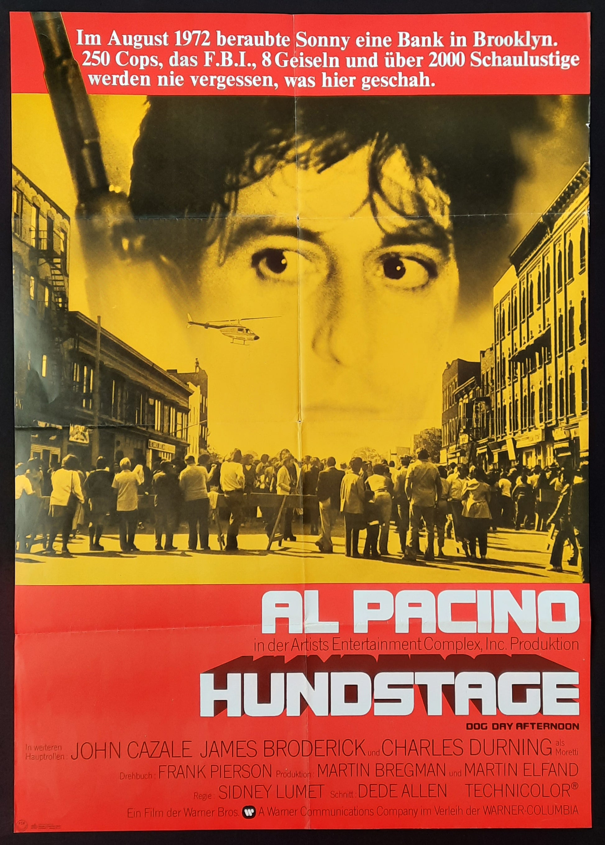 DOG DAY AFTERNOON Original Movie Poster 1976 Al Pacino German 1-Sheet 1
