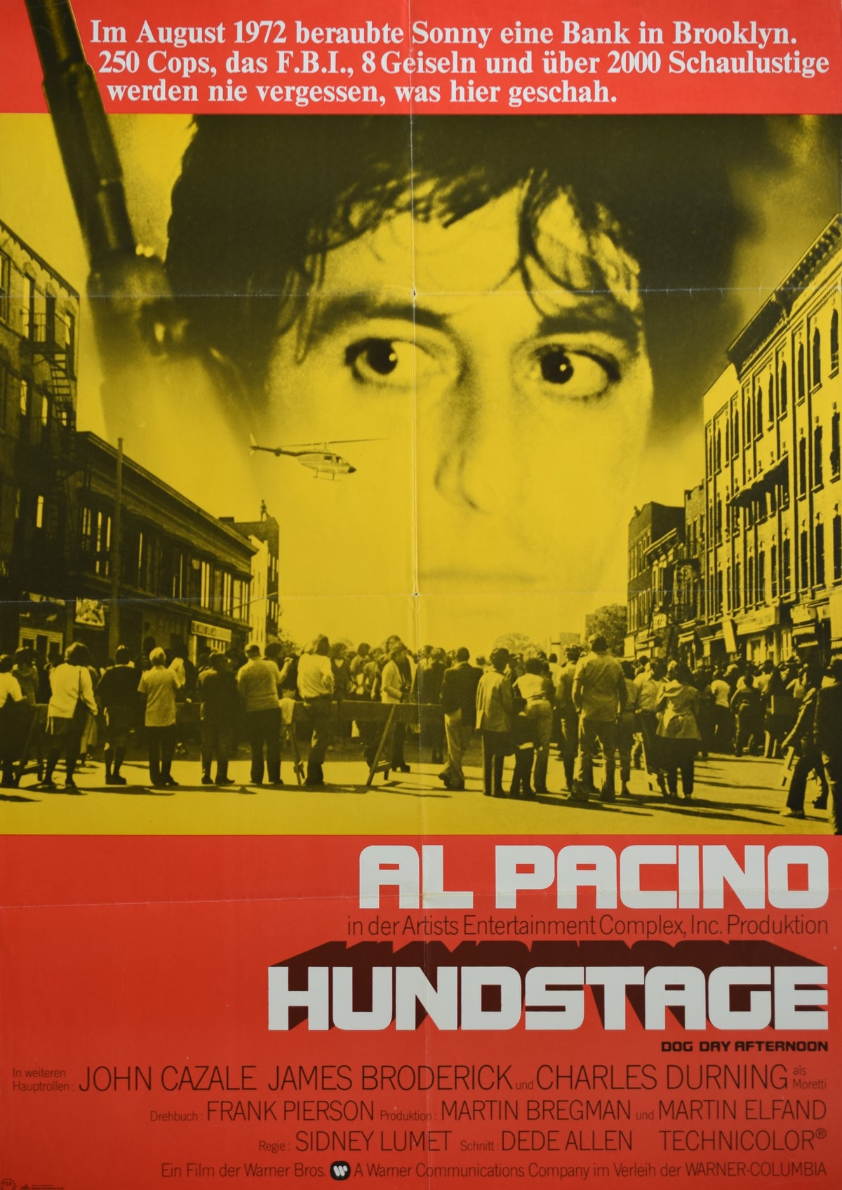 DOG DAY AFTERNOON 1976 Original Movie Poster - Al Pacino. German A1