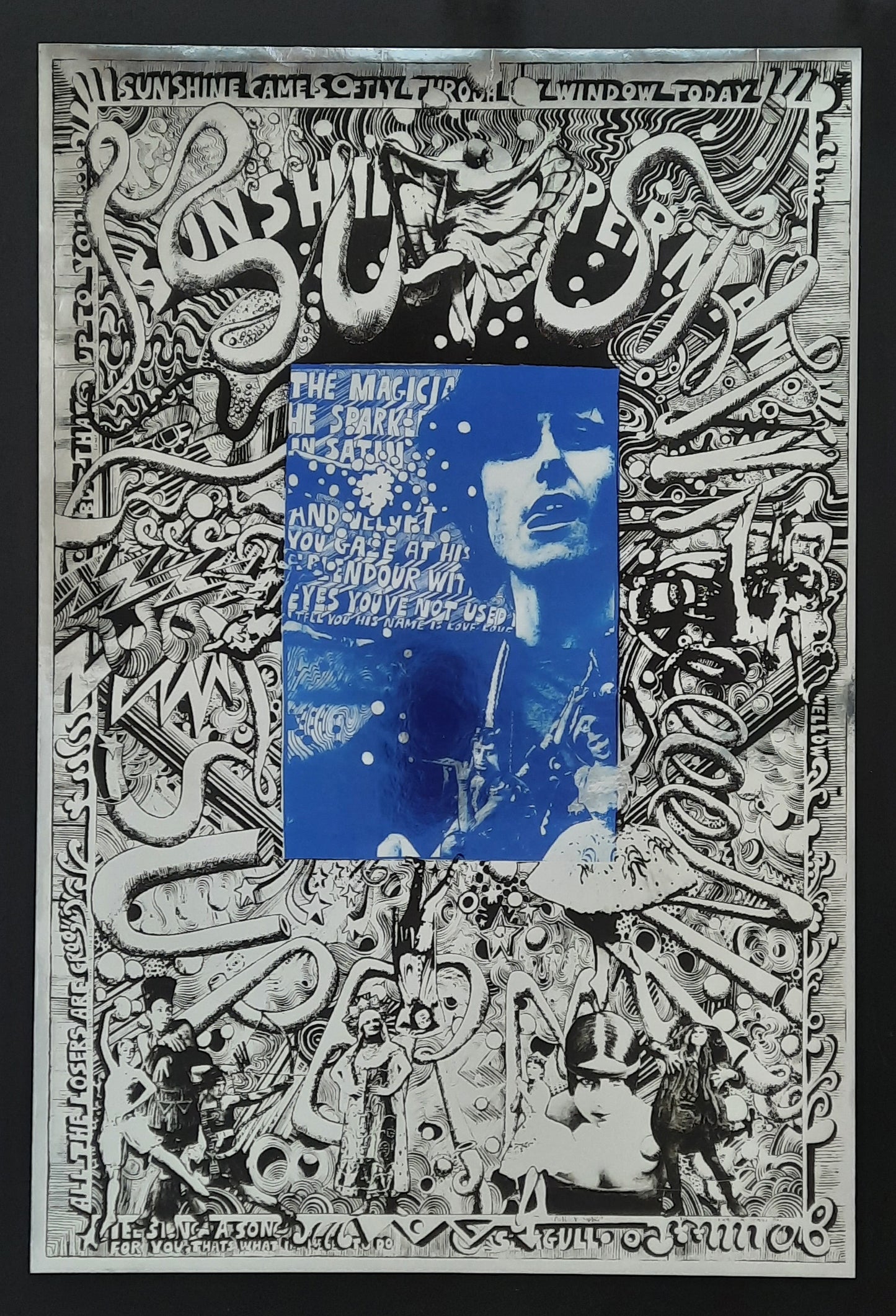 DONOVAN Promotion Poster "Sunshine Superman" 1967 by Martin Sharp 1