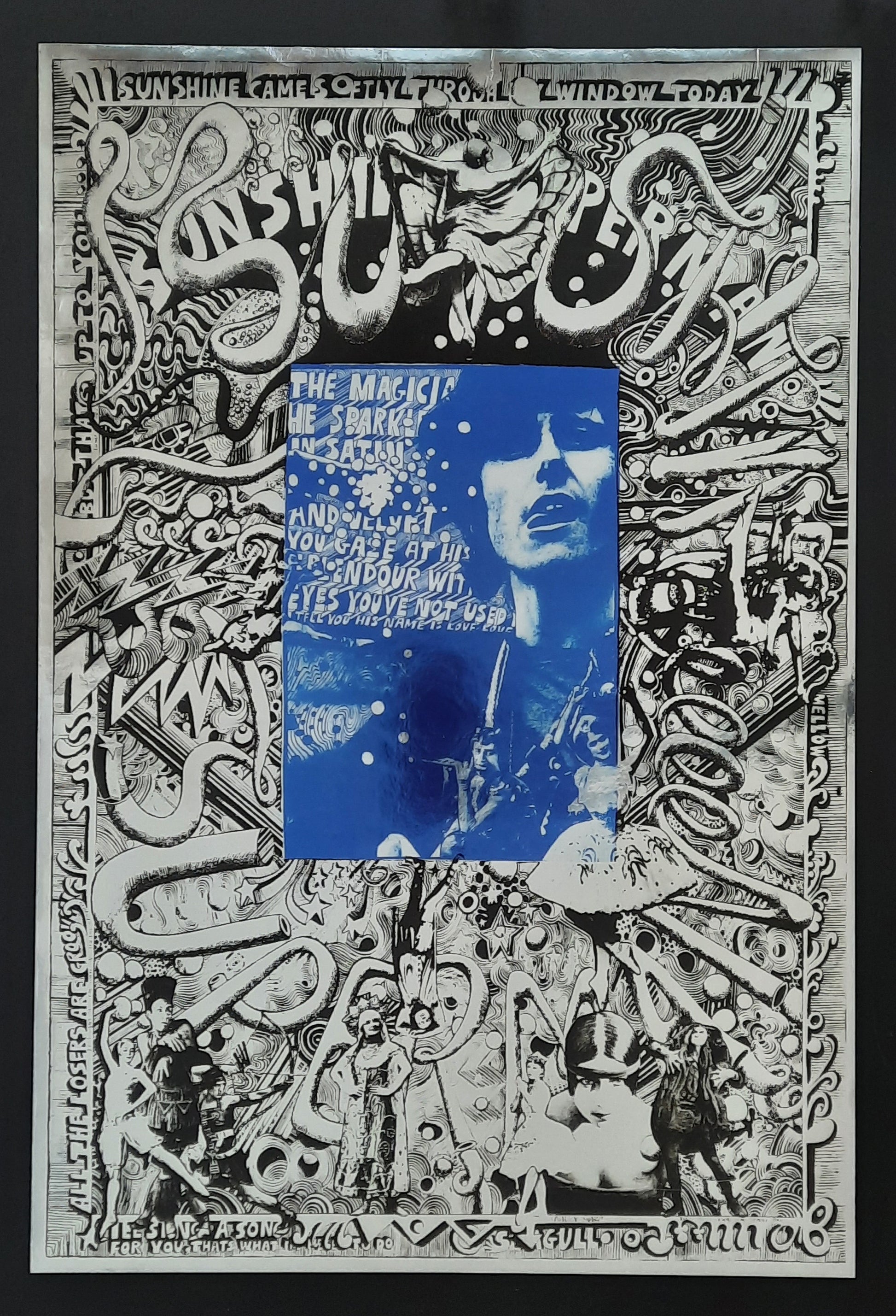 DONOVAN Promotion Poster "Sunshine Superman" 1967 by Martin Sharp 1