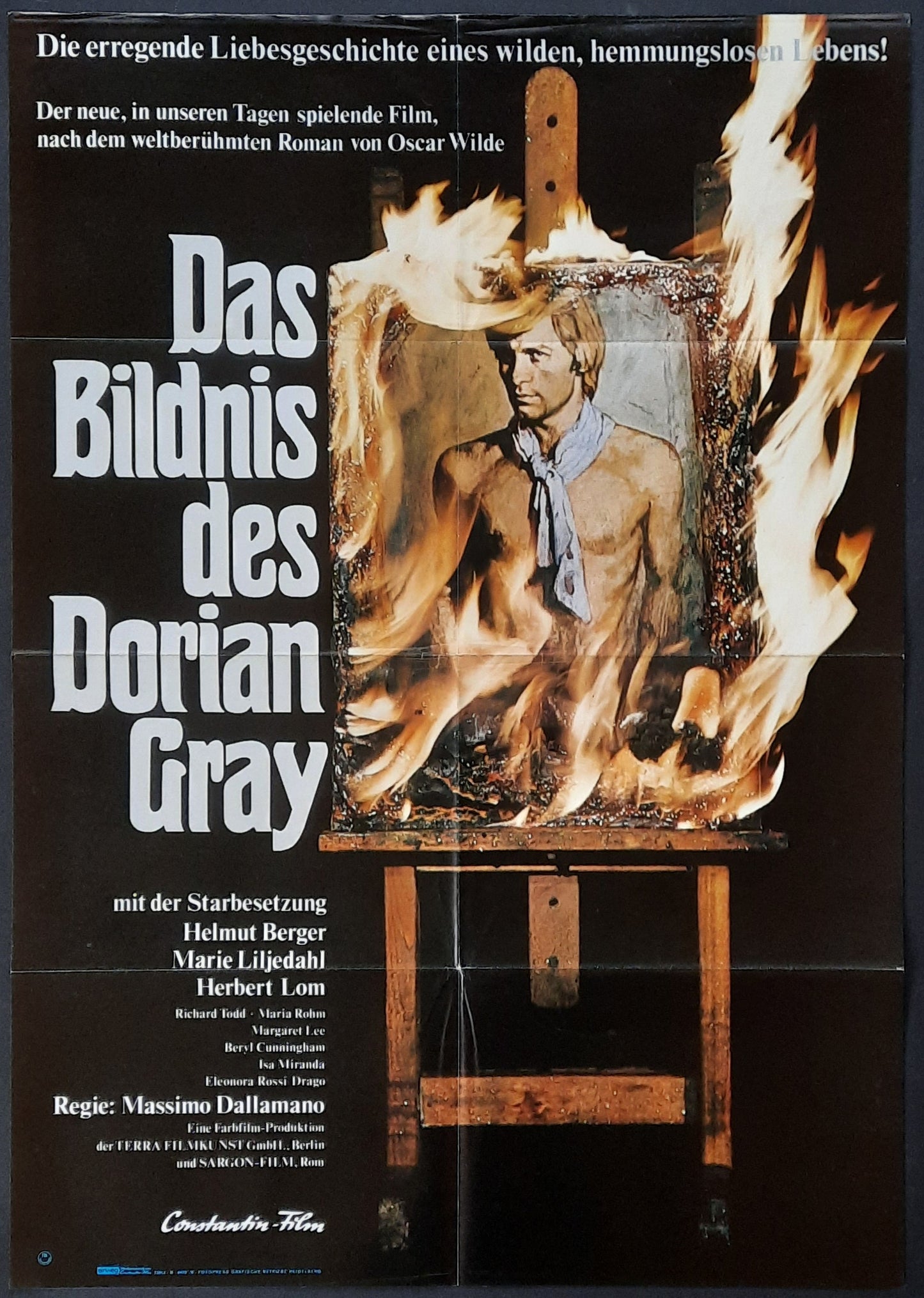 DORIAN GRAY Original Movie Poster 1970 Helmut Berger German 1-Sheet 11