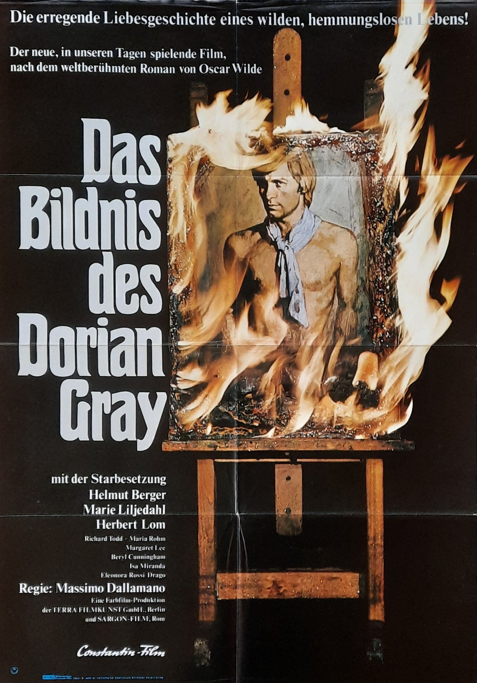 DORIAN GRAY Original Movie Poster 1970 Helmut Berger German 1-Sheet 11