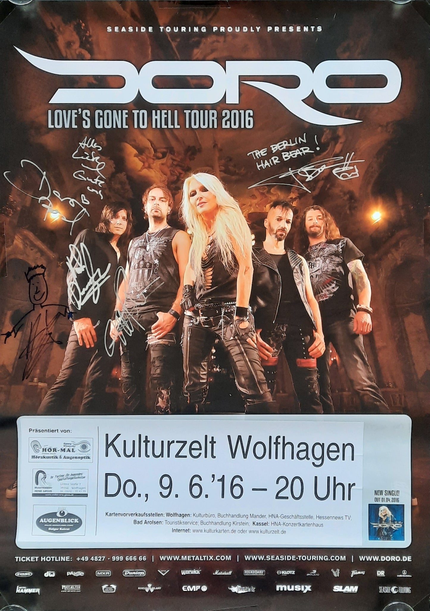 DORO Original Concert Poster June 9, 2016 Wolfhagen Germany
