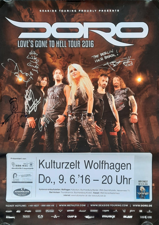 DORO Original Concert Poster June 9, 2016 Wolfhagen Germany