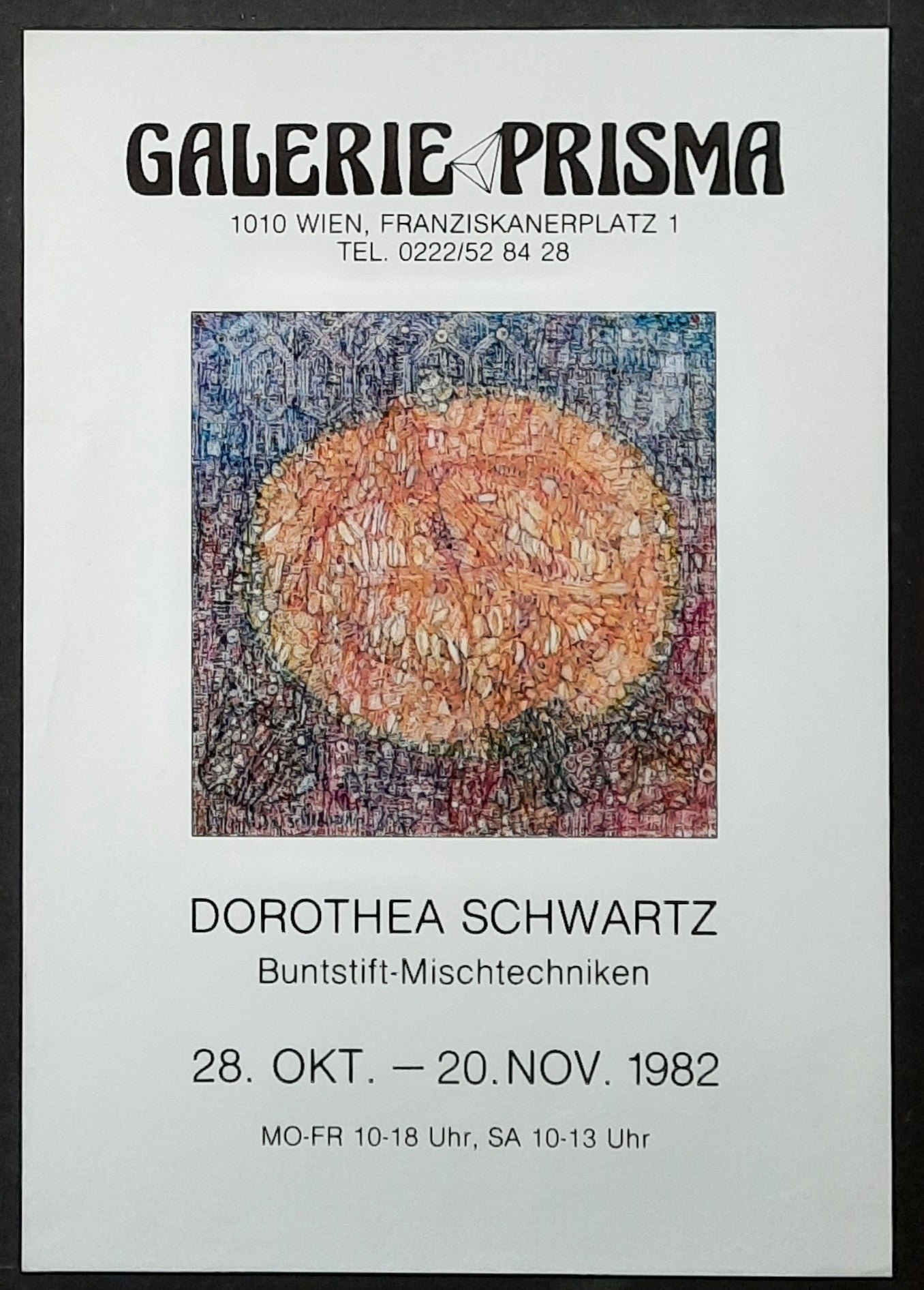 DOROTHEA SCHWARTZ Original Exhibition Poster 1982 Vienna Austria 35x50 1